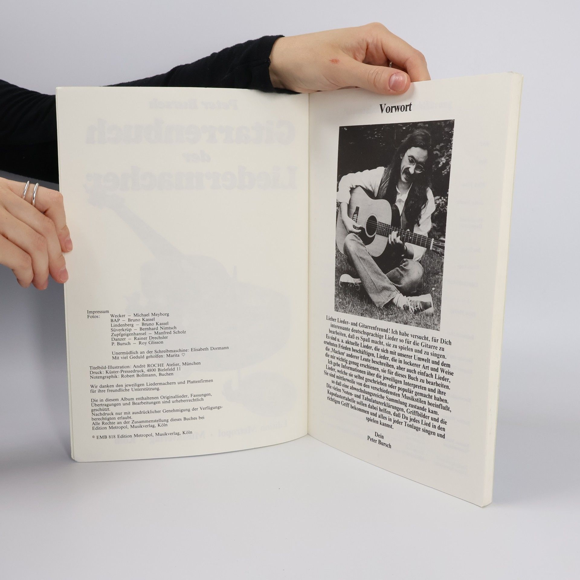 Peter Bursch Gitarrenbuch der Liedermacher