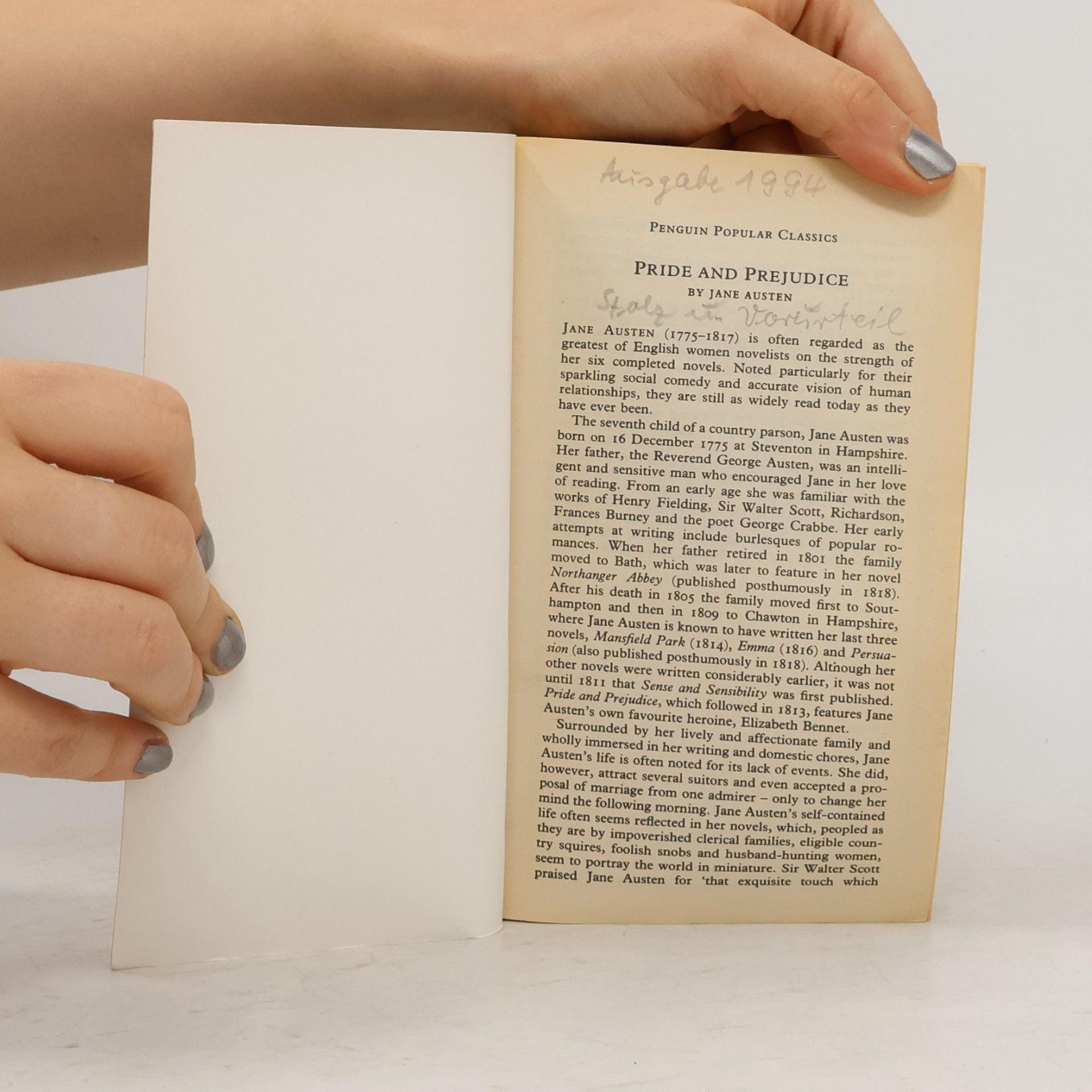 Jane Austen Pride and prejudice
