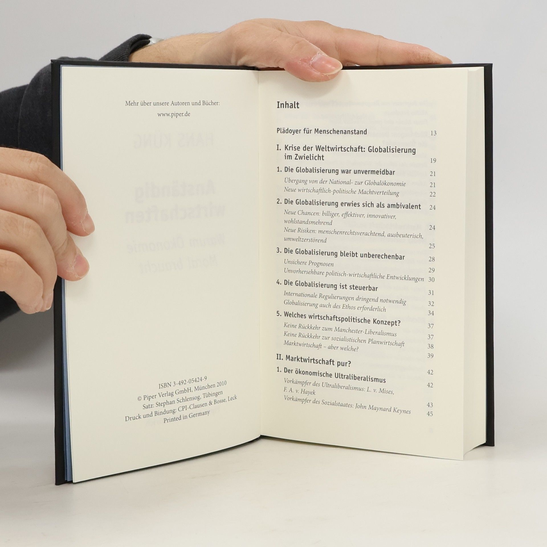 Hans Küng Anständig wirtschaften