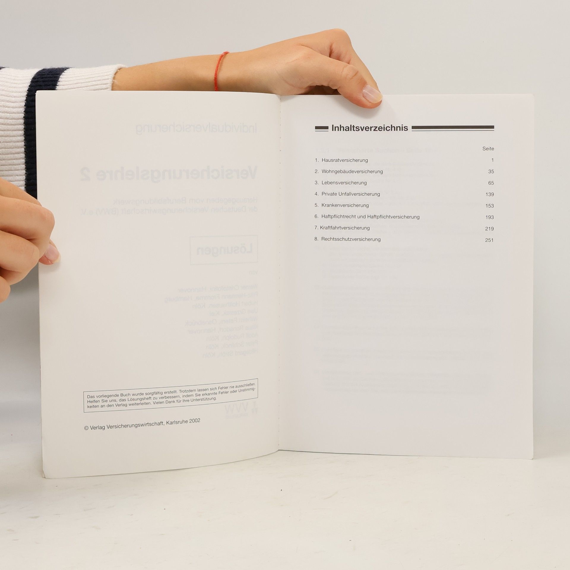 Autorenkollektiv Individualversicherung Versicherungslehre 2