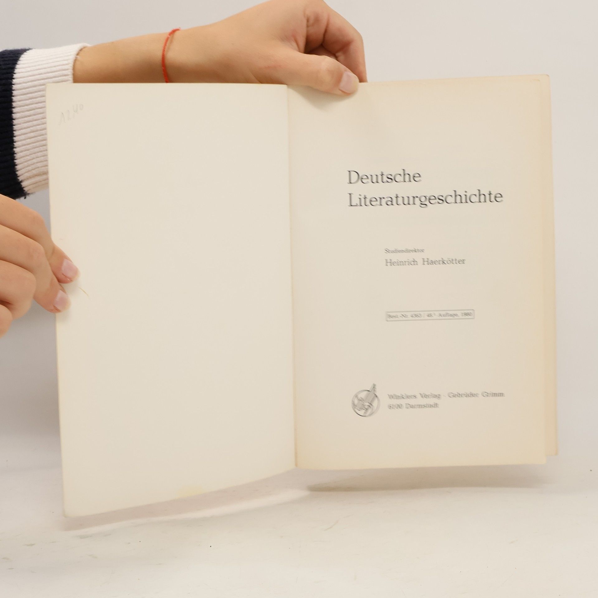 Heinrich Haerkötter Deutsche Literaturgeschichte