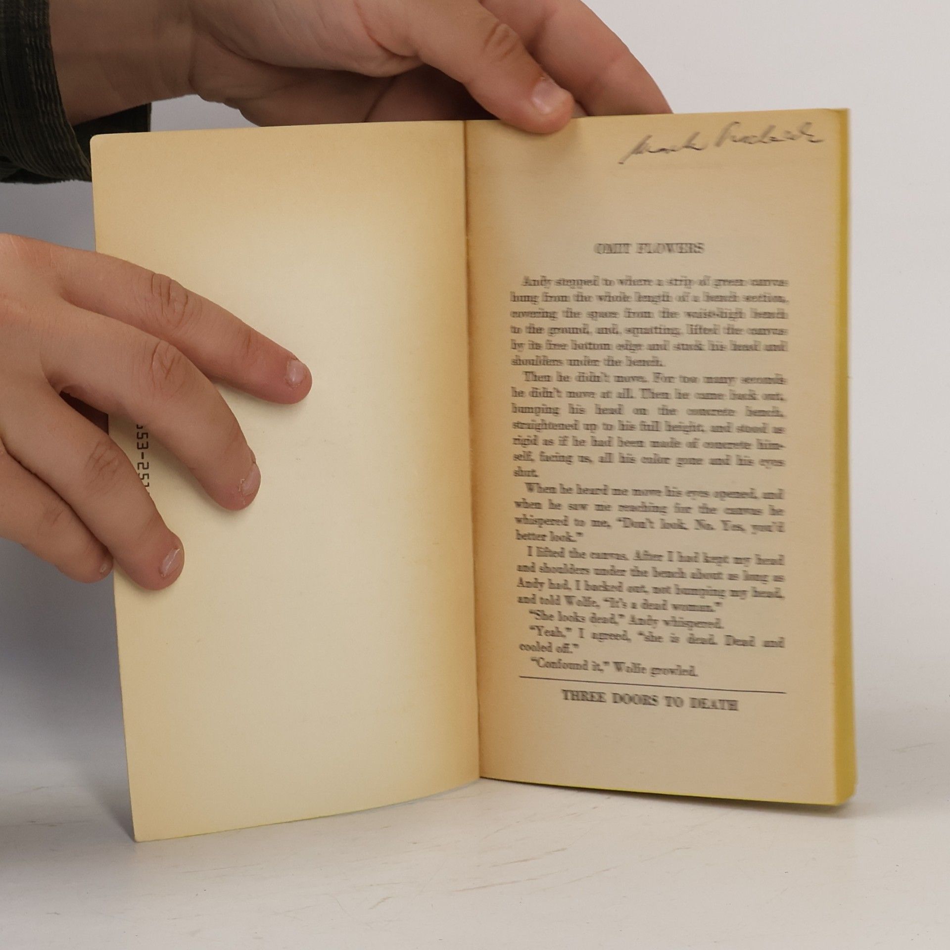 Rex Stout Three Doors to Death