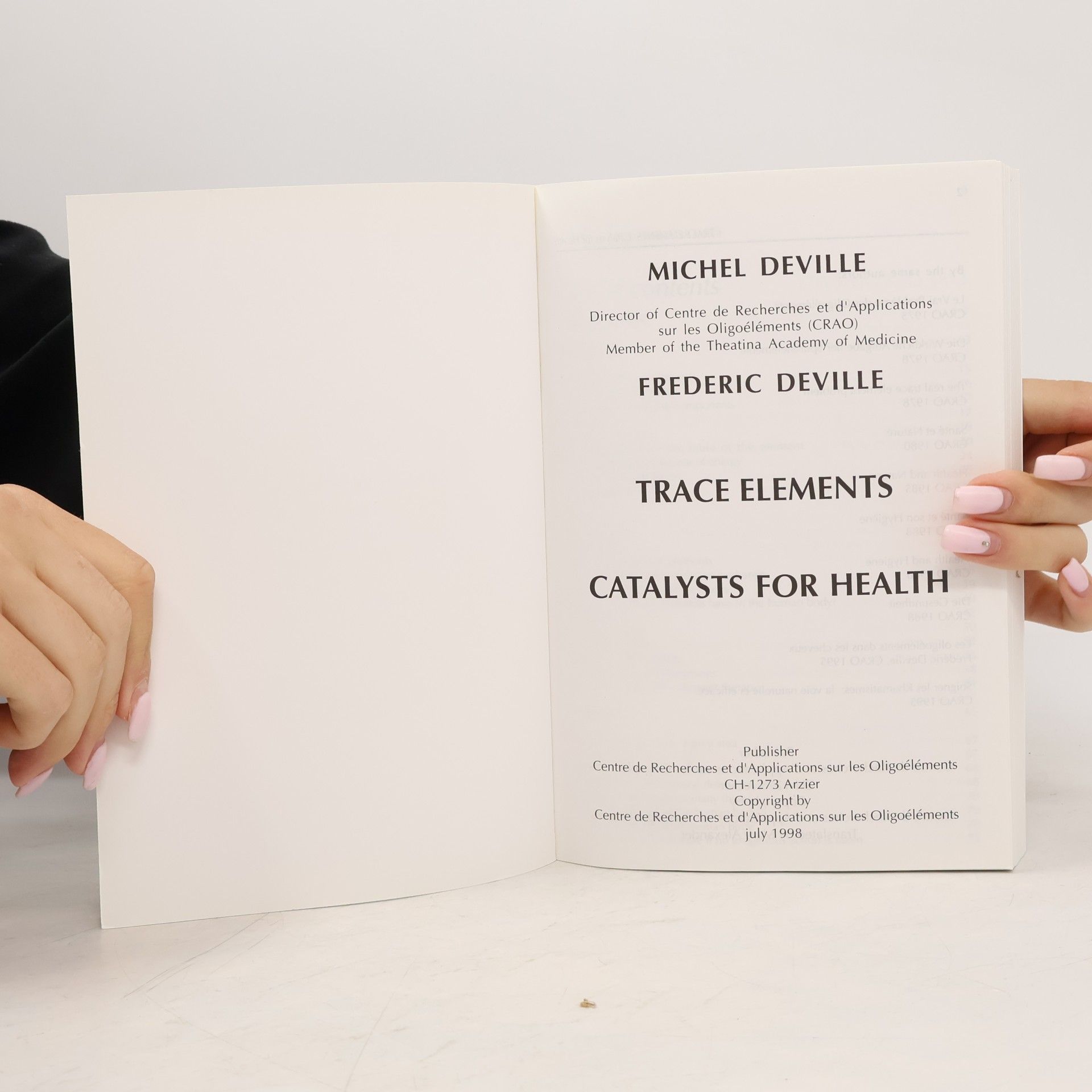Michel Deville Trace Elements Catalysts for Health
