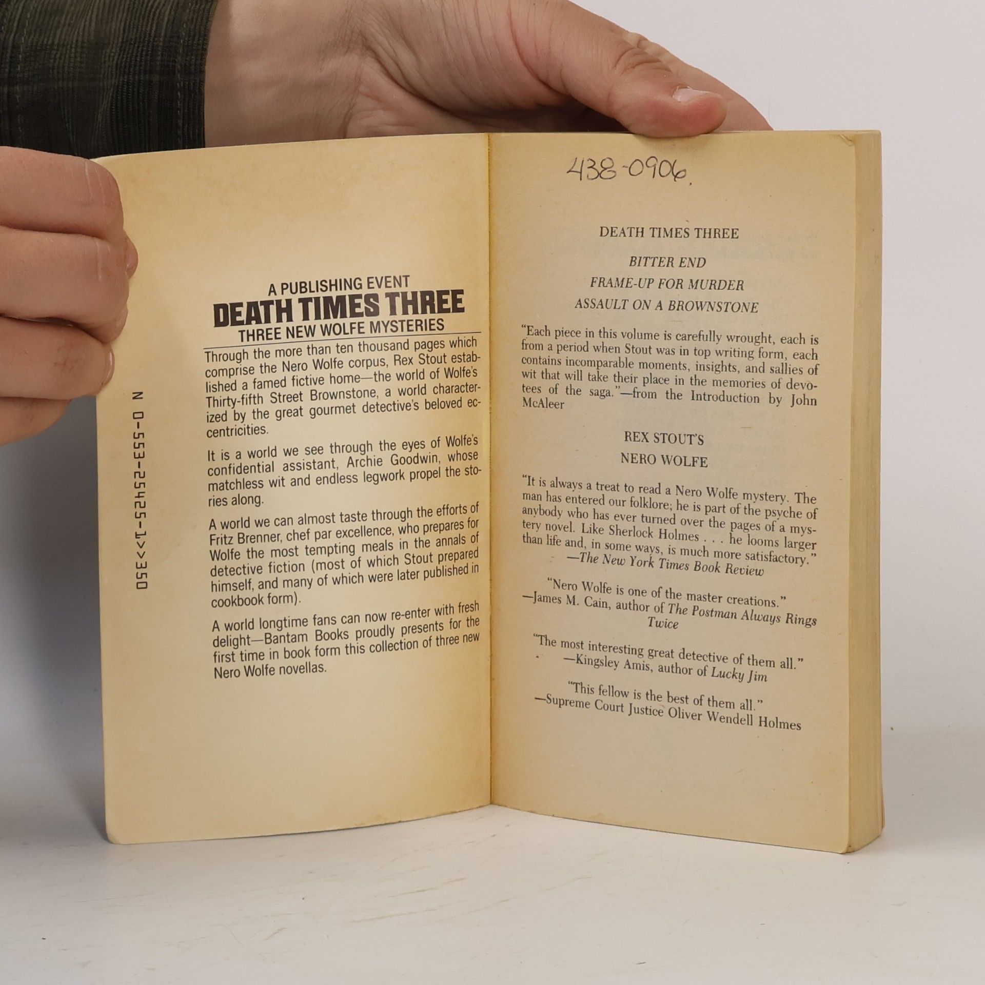 Rex Stout Nero Wolfe: Death Times Three