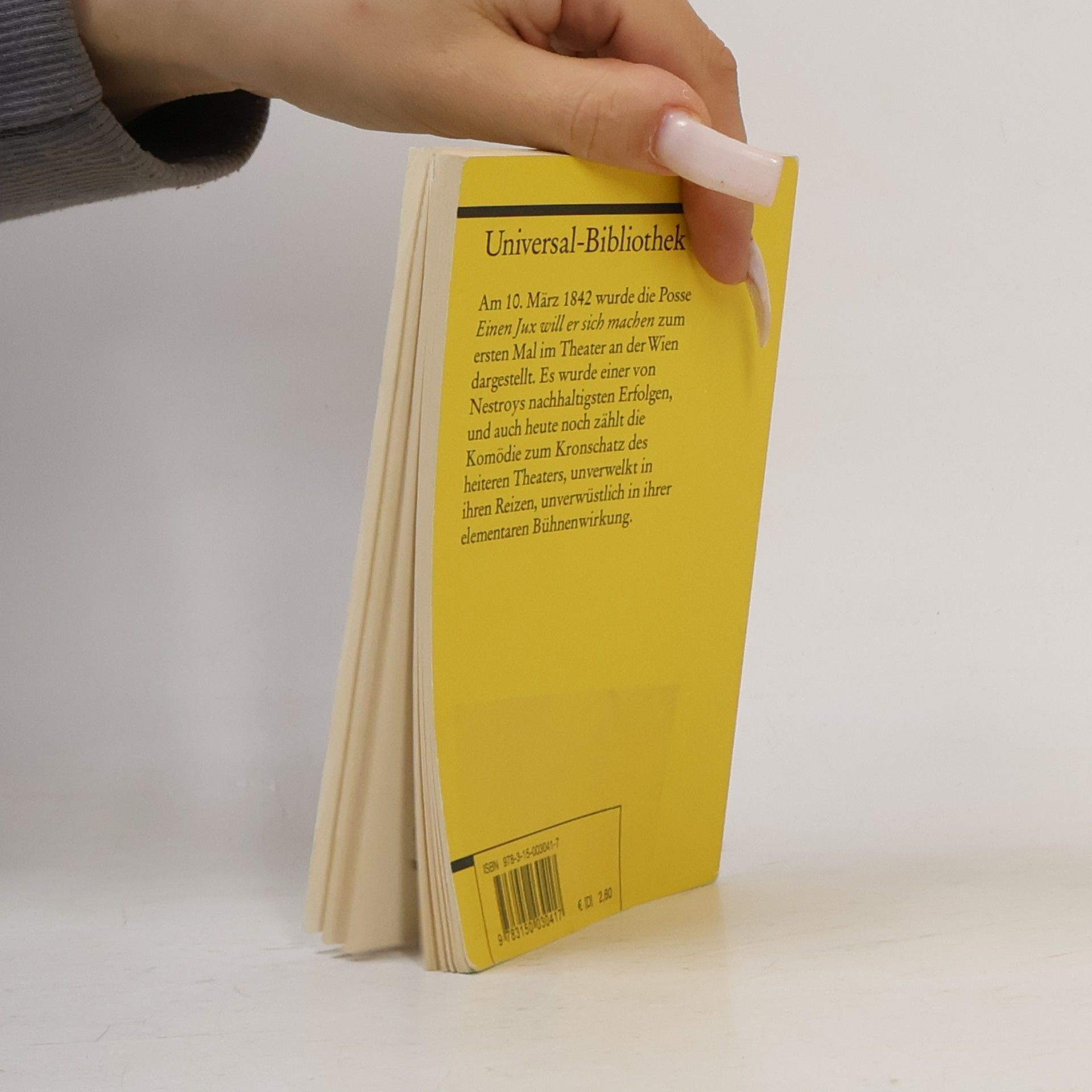 Johann Nepomuk Nestroy Einen Jux will er sich machen