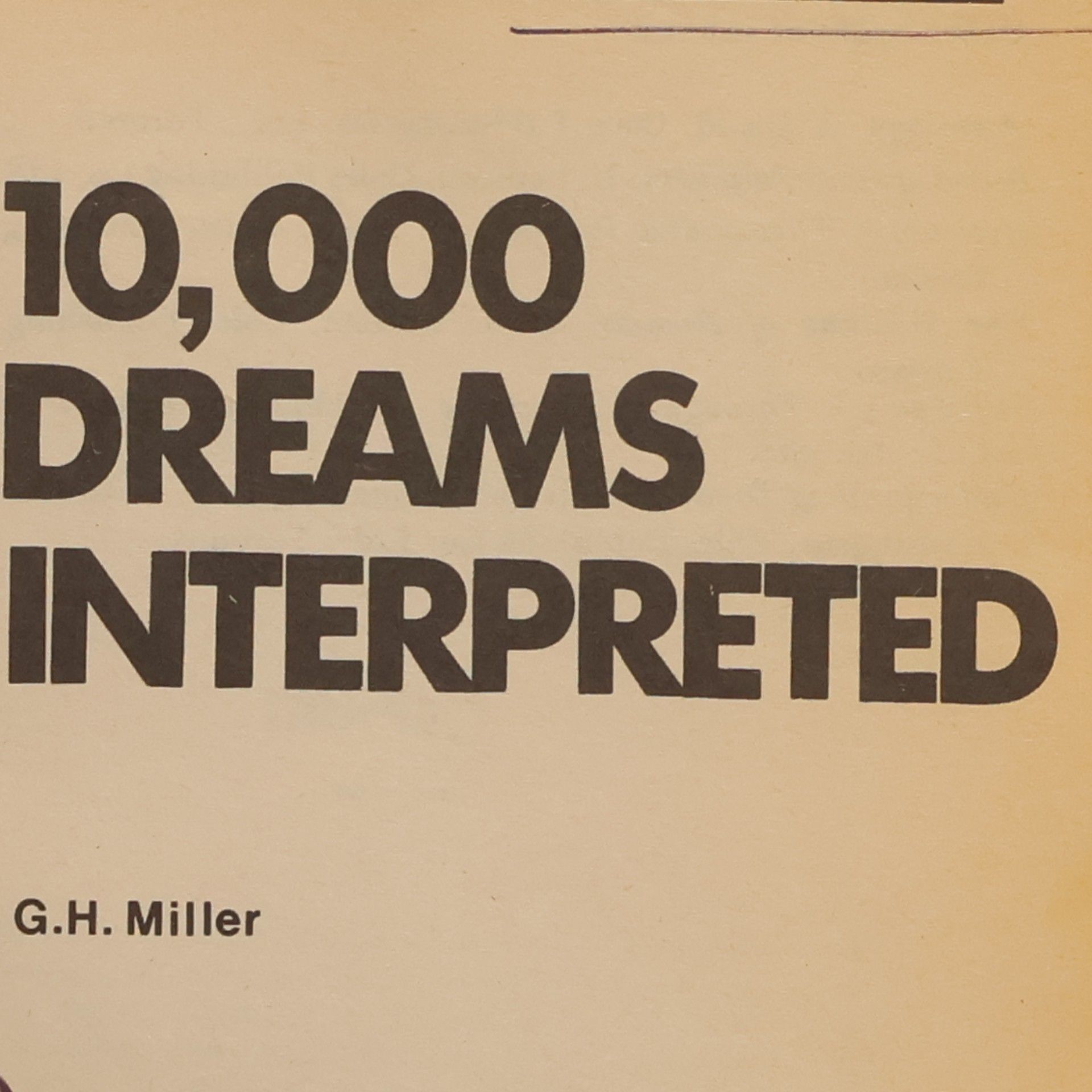 Gustavus Hindman Miller 10,000 Dreams Interpreted