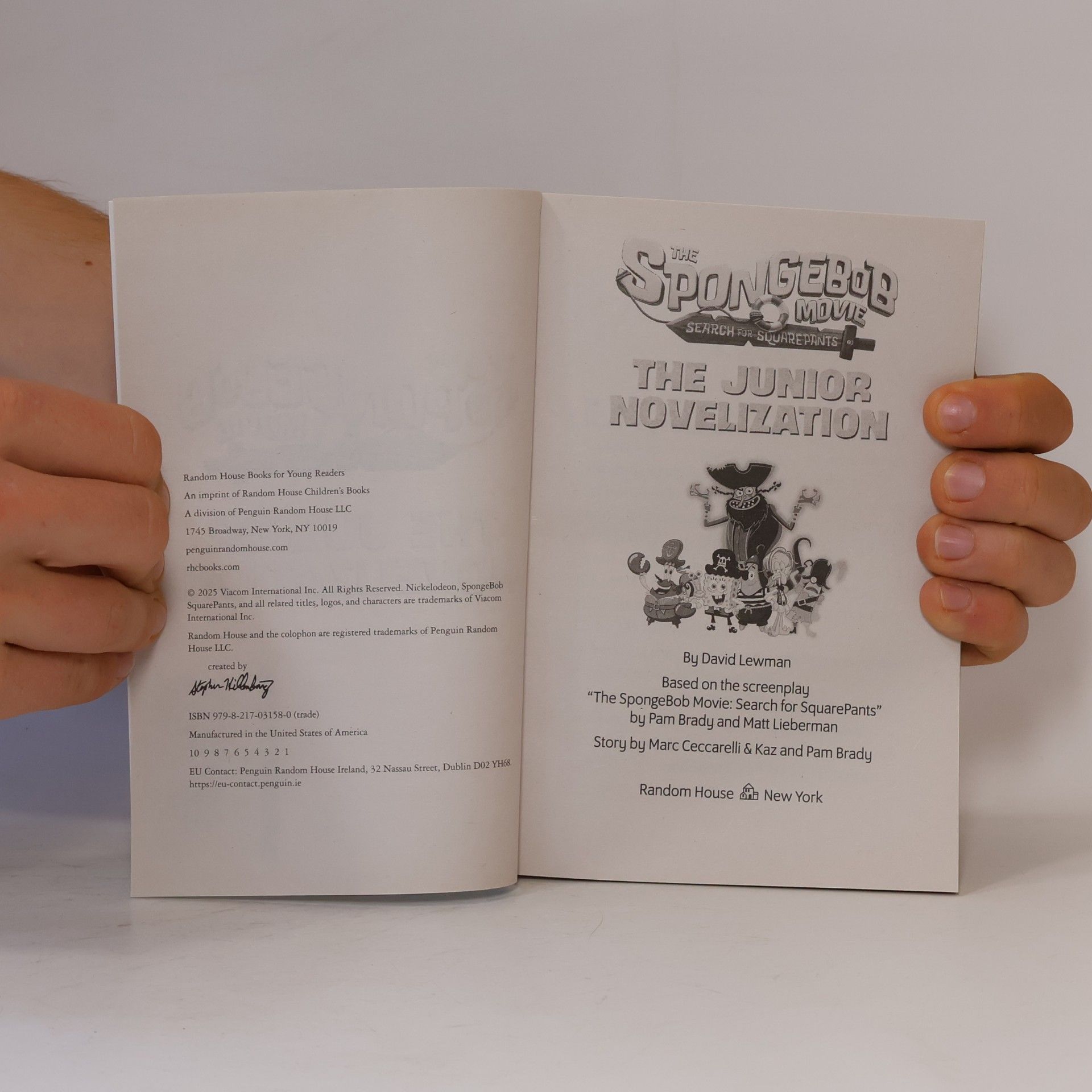 Random House The Spongebob Movie Search for Squarepants: The Junior Novelization