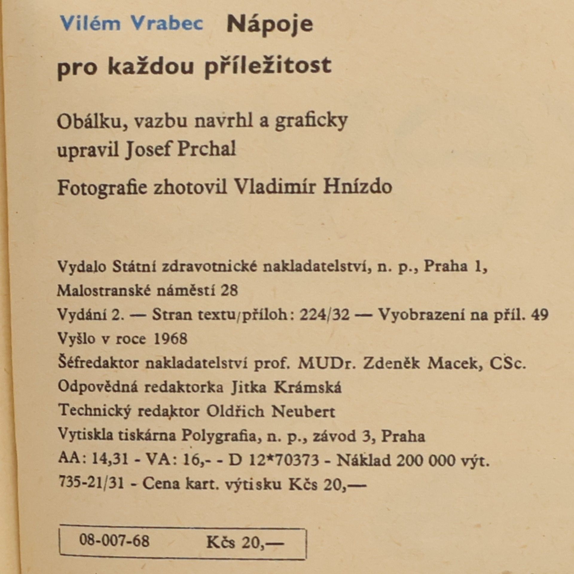 Vilém Vrabec Nápoje pro každou příležitost