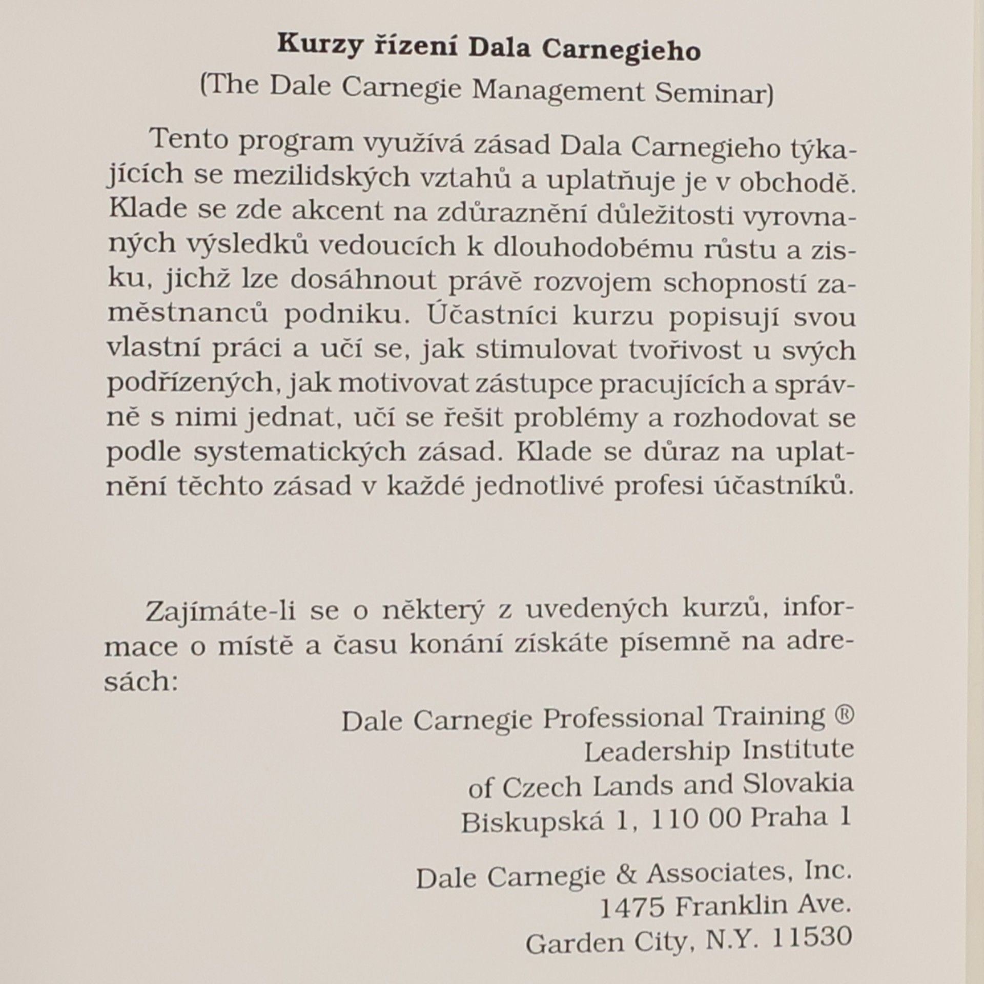 Dale Carnegie Ako komunikovať pri obchodnom jednaní