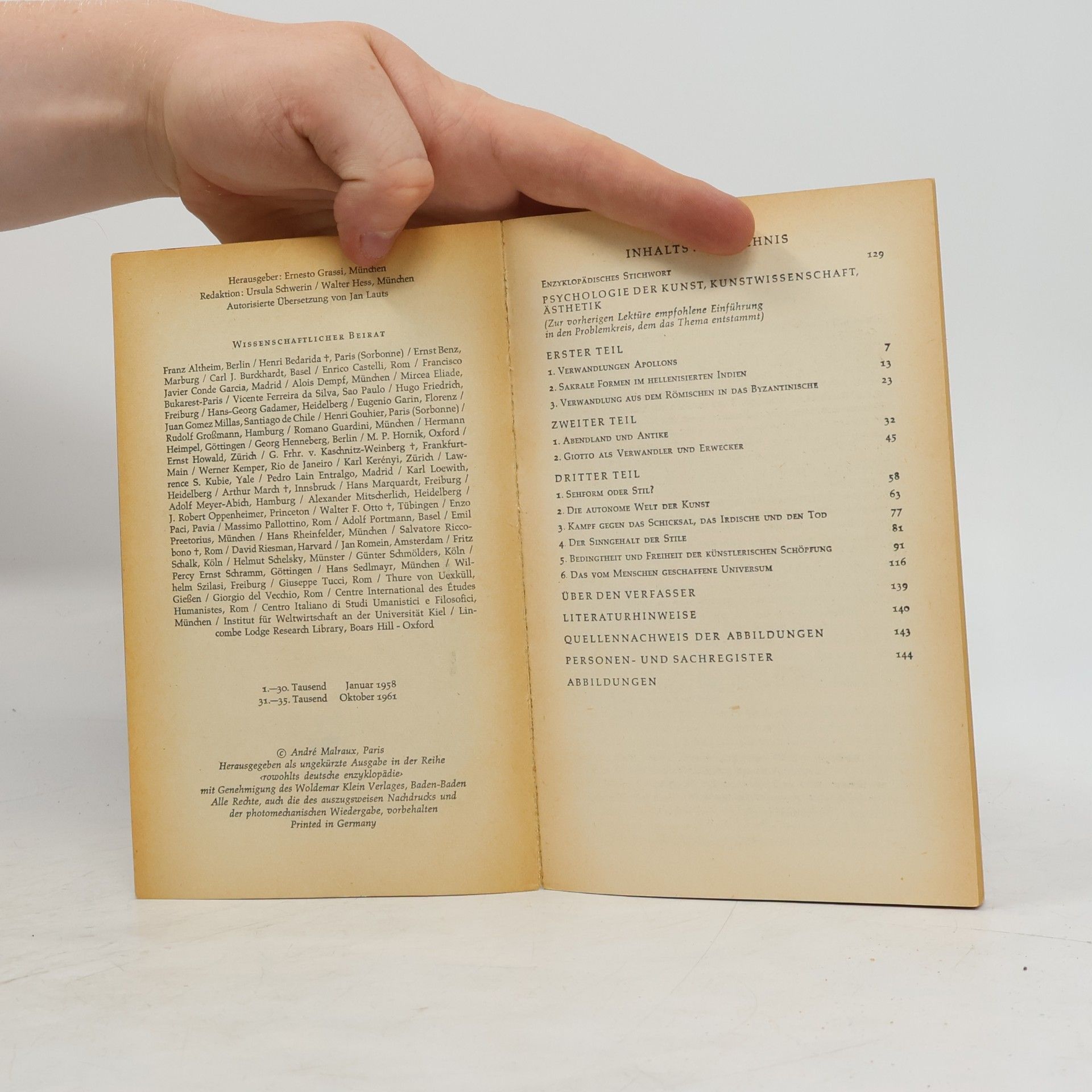 André Malraux Psychologie der Kunst. Die Künstlerische Gestaltung
