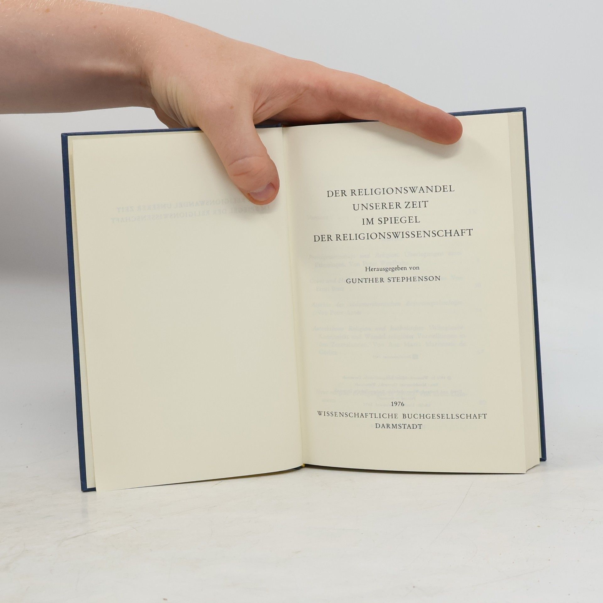 Gunther Stephenson Der Religionswandel unserer Zeit im Spiegel der Religionswissenschaft
