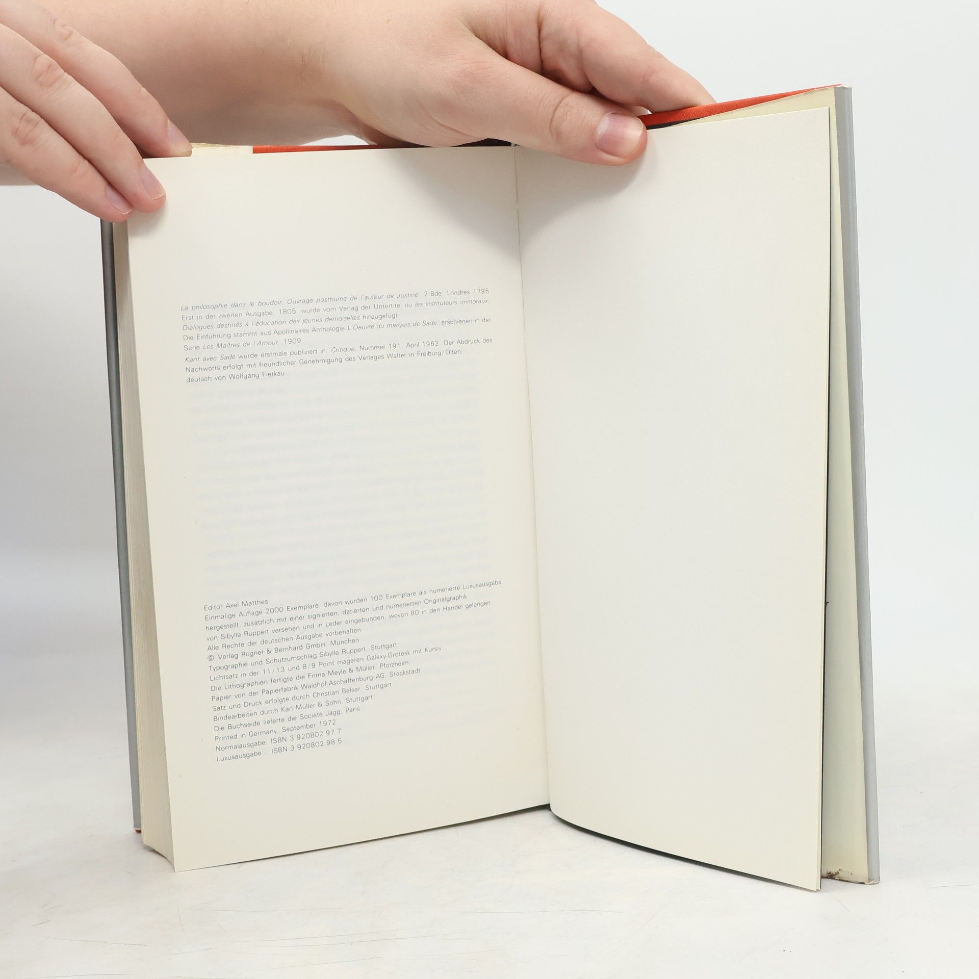 Donatien Alphonse François marquis de Sade Die Philosophie im Boudoir