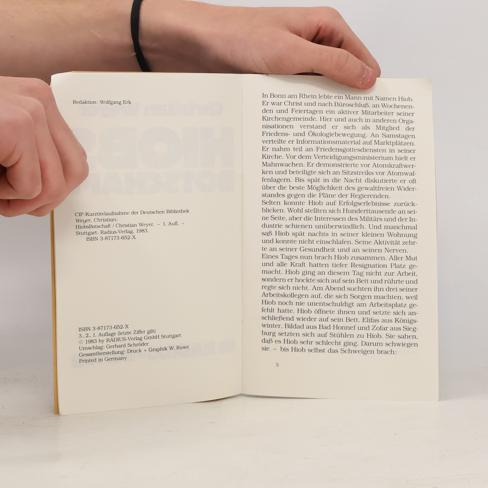 Christian Weyer HiobsBotschaft