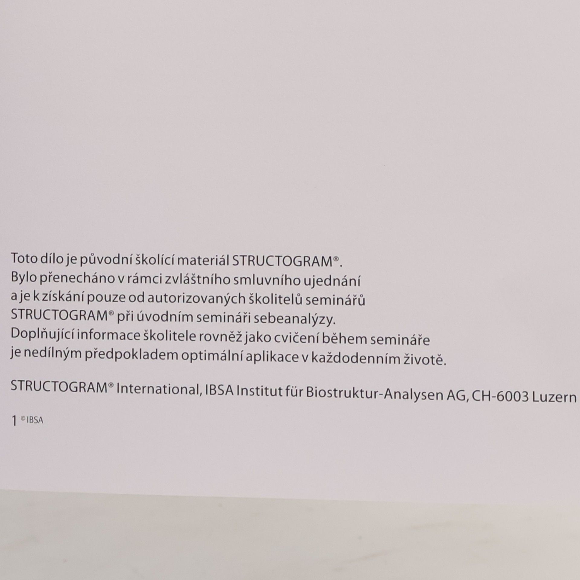 Rolf W. Schrim Klíč k sebepoznání. Structogram. Tréninkový systém 1