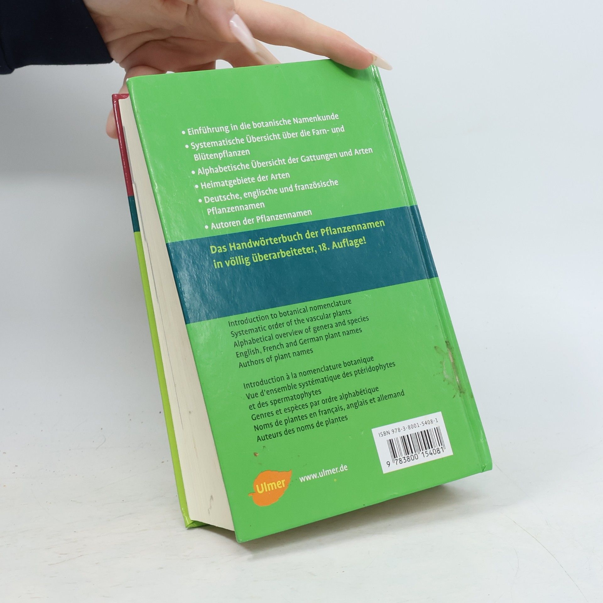 Robert Zander Handwörterbuch der Pflanzennamen