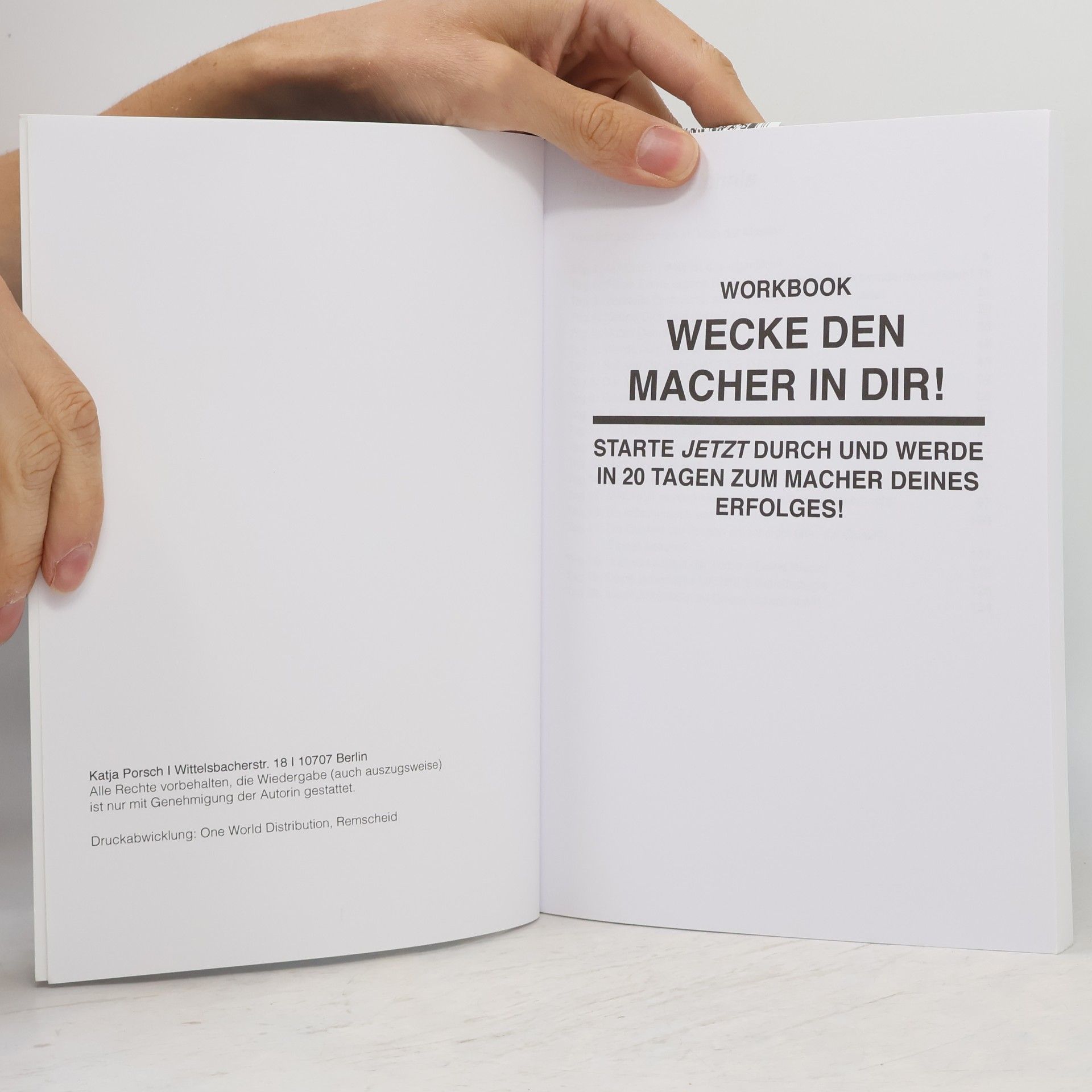 Katja Porsch Wecke den Macher in dir! Das Workbook