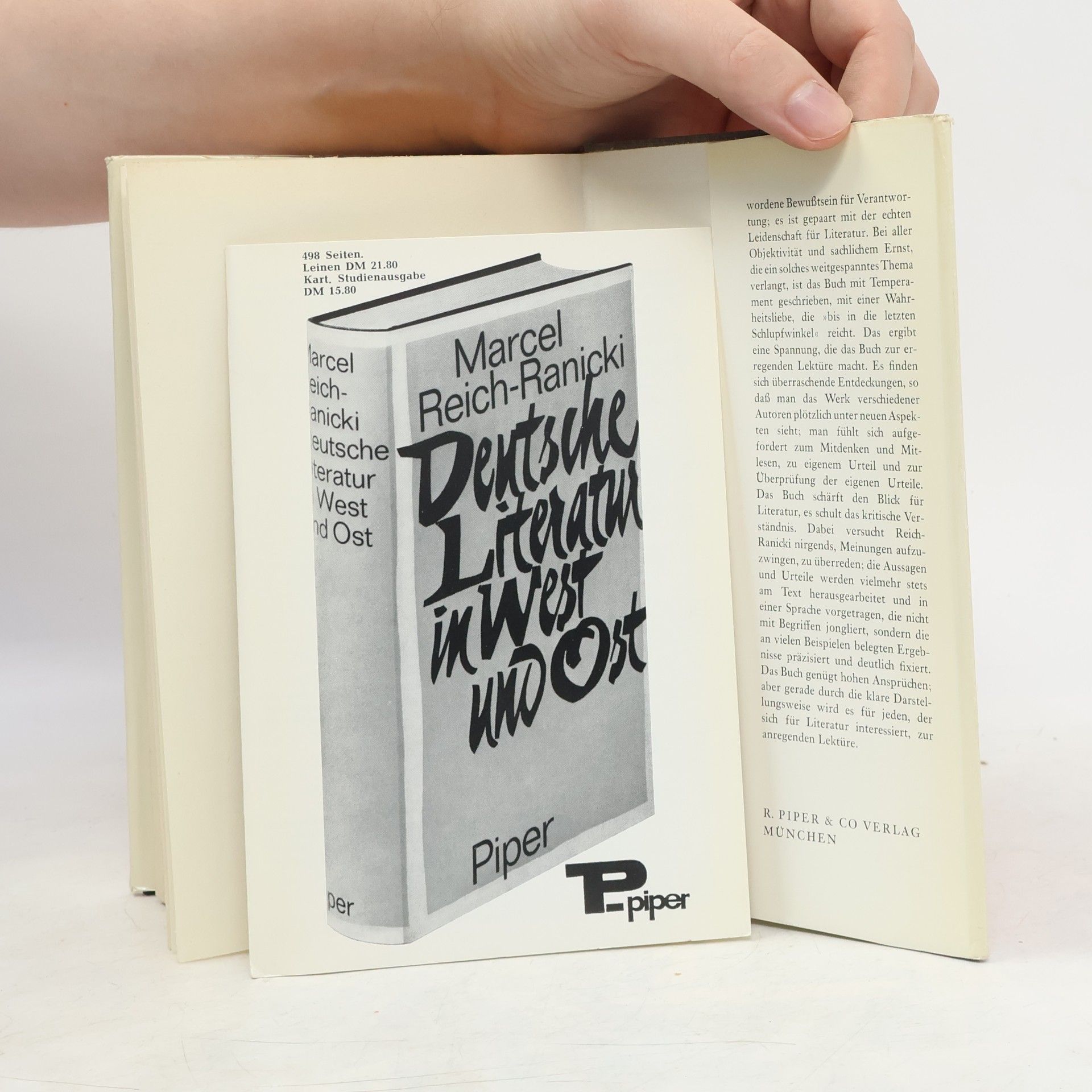 Marcel Reich-Ranicki Deutsche Literatur in West und Ost