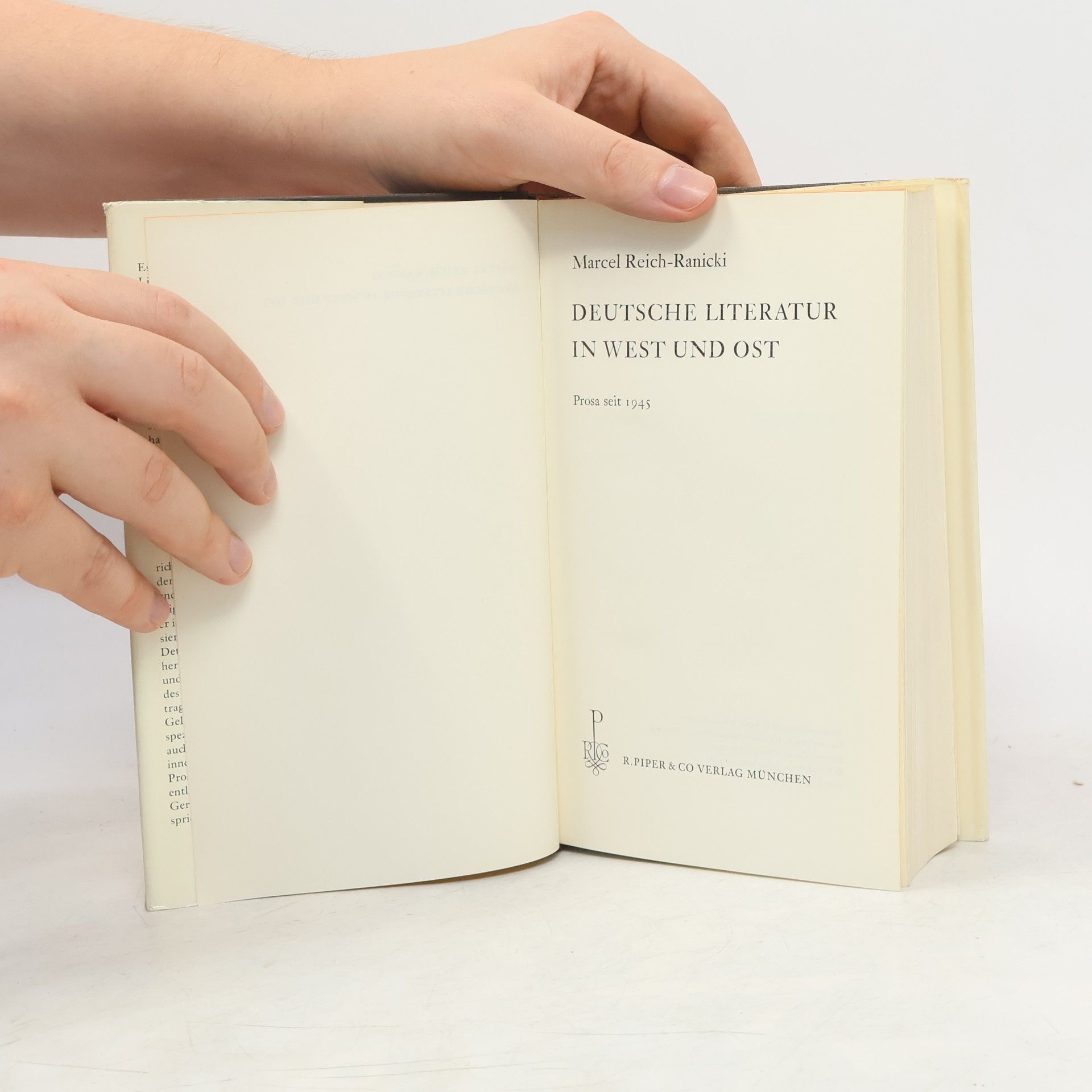 Marcel Reich-Ranicki Deutsche Literatur in West und Ost