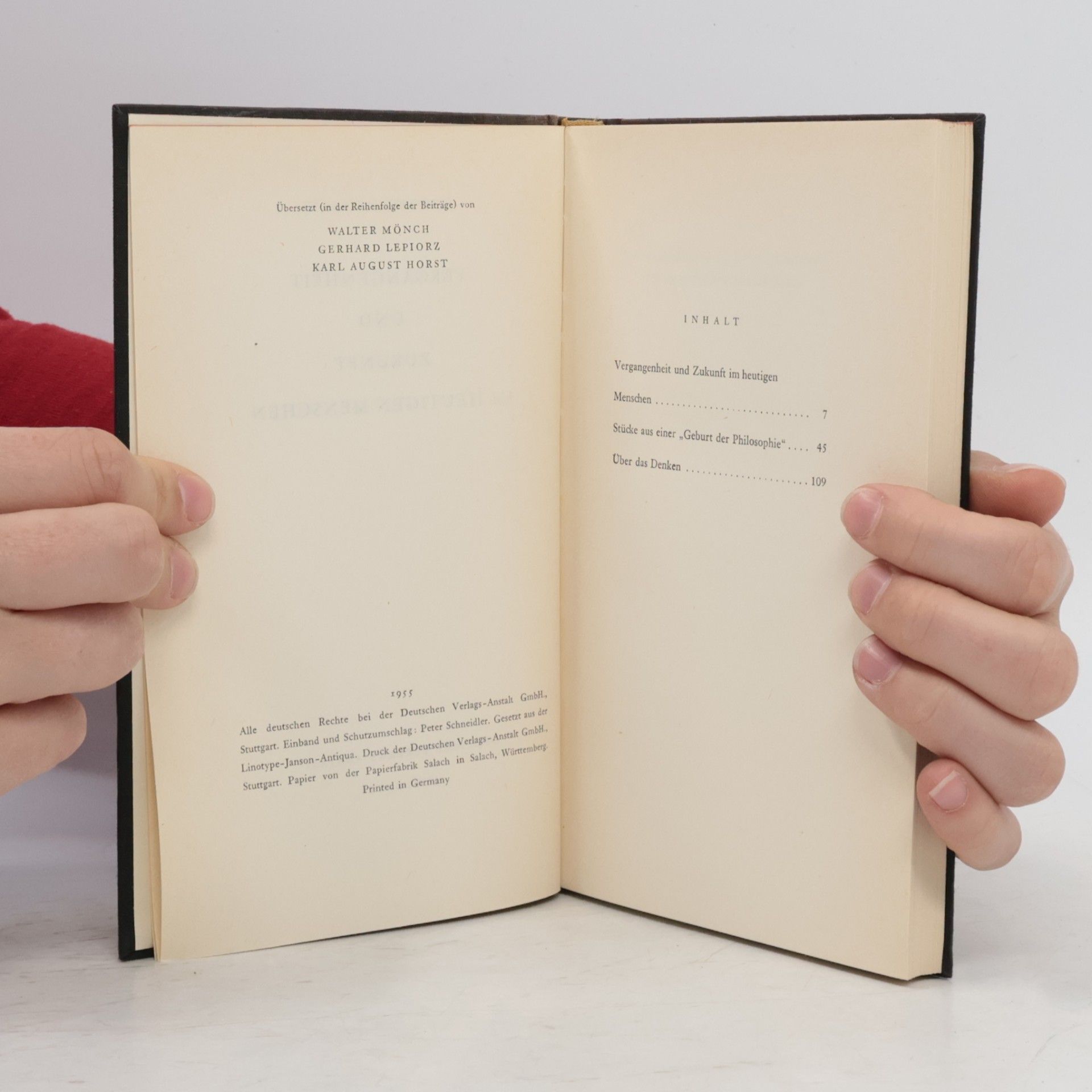 José Ortega y Gasset Vergangenheit und Zukunft im heutigen Menschen