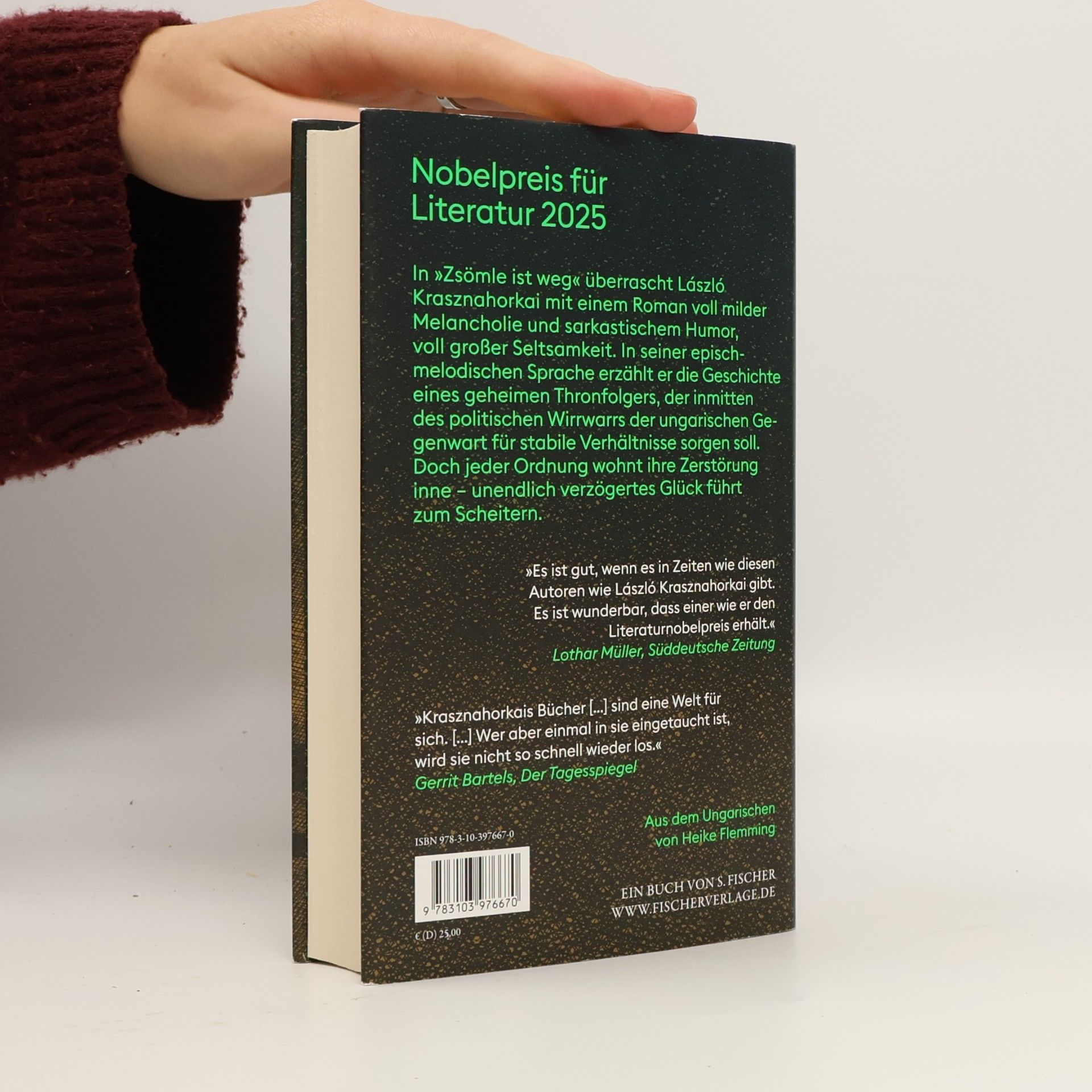 László Krasznahorkai Zsömle ist weg: Roman | Nobelpreis für Literatur 2025