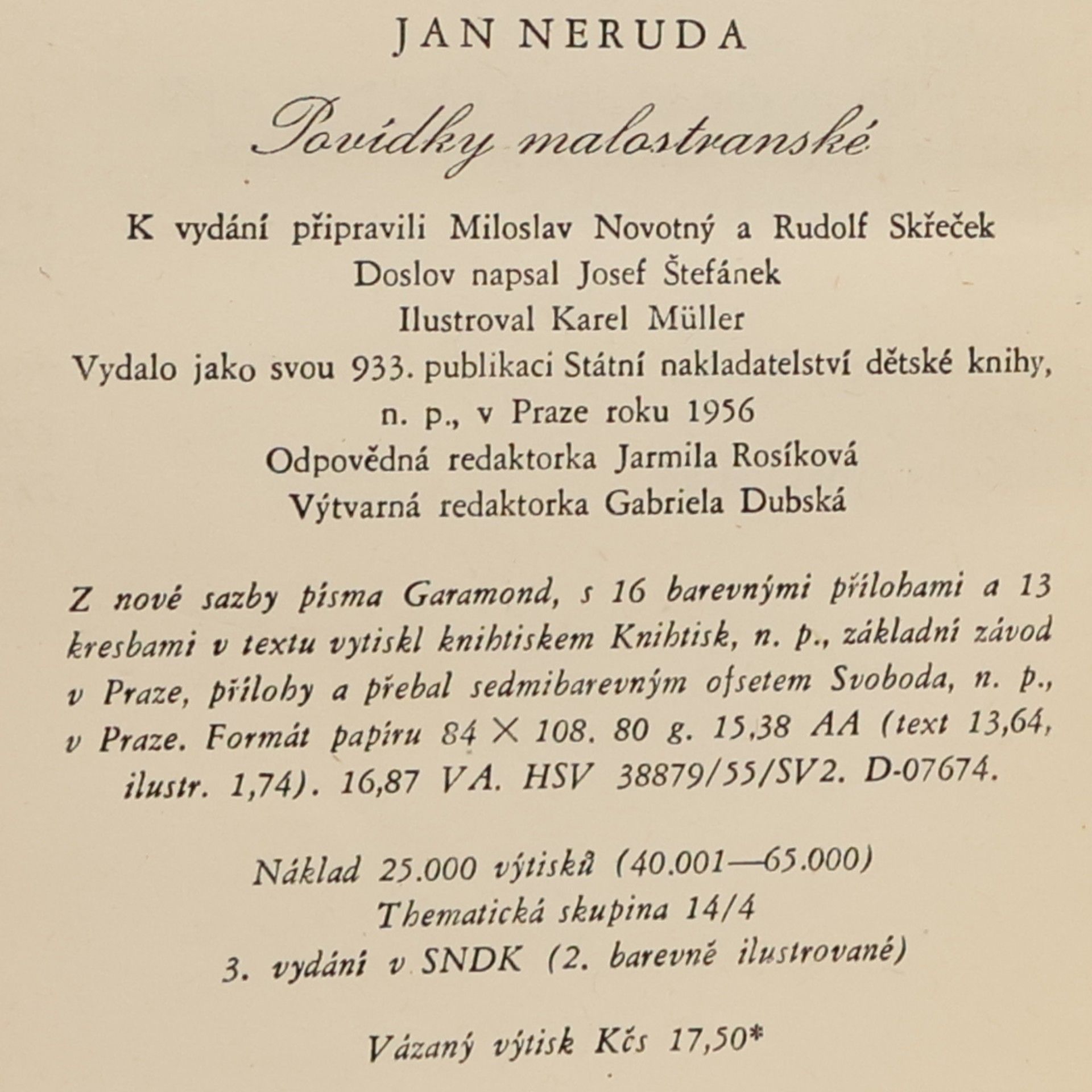 Jan Neruda Povídky malostranské