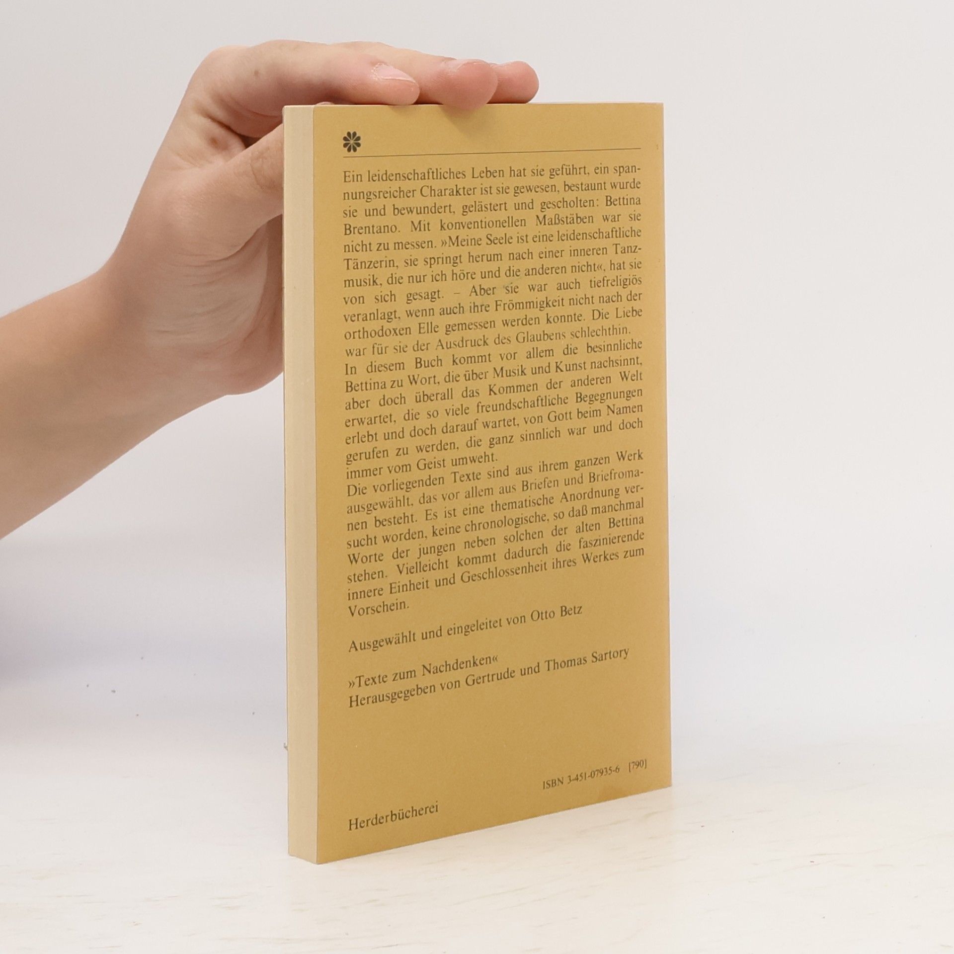 Bettina von Arnim Meine Seele ist eine leidenschaftliche Tänzerin. Ausgew. u. eingel. v. Otto Betz