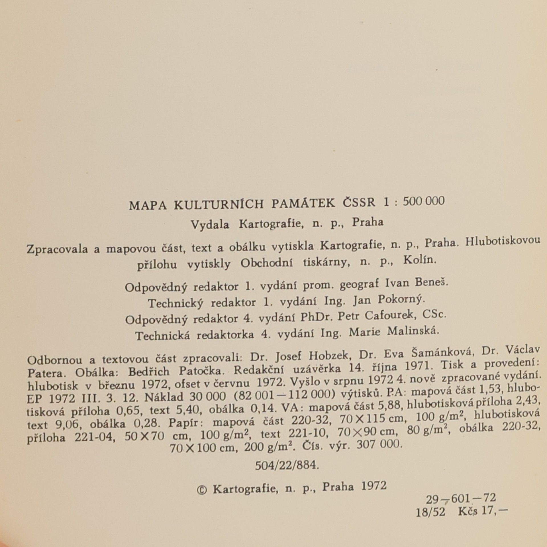 Ivan Beneš Mapa kulturních památek ČSSR