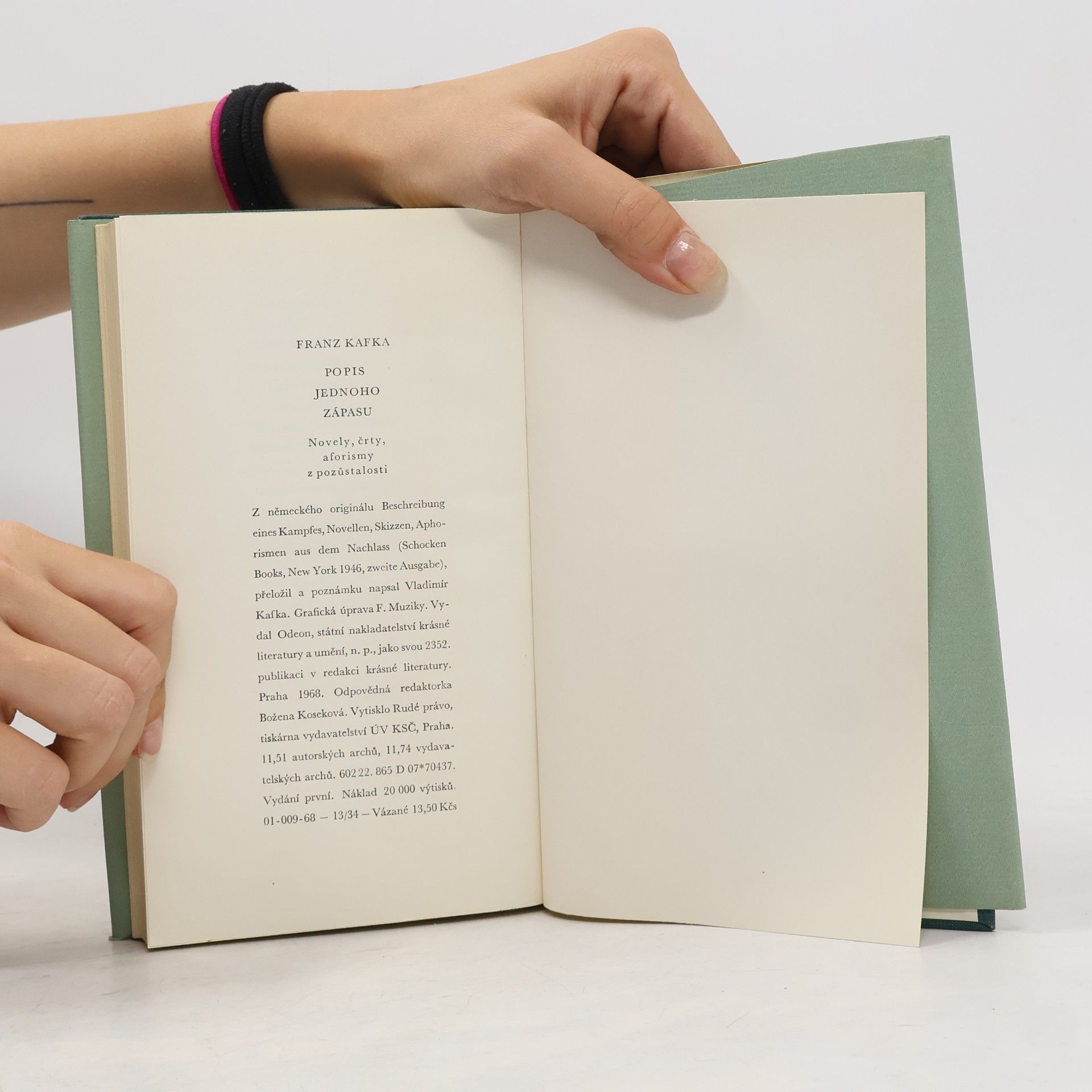 Franz Kafka Popis jednoho zápasu