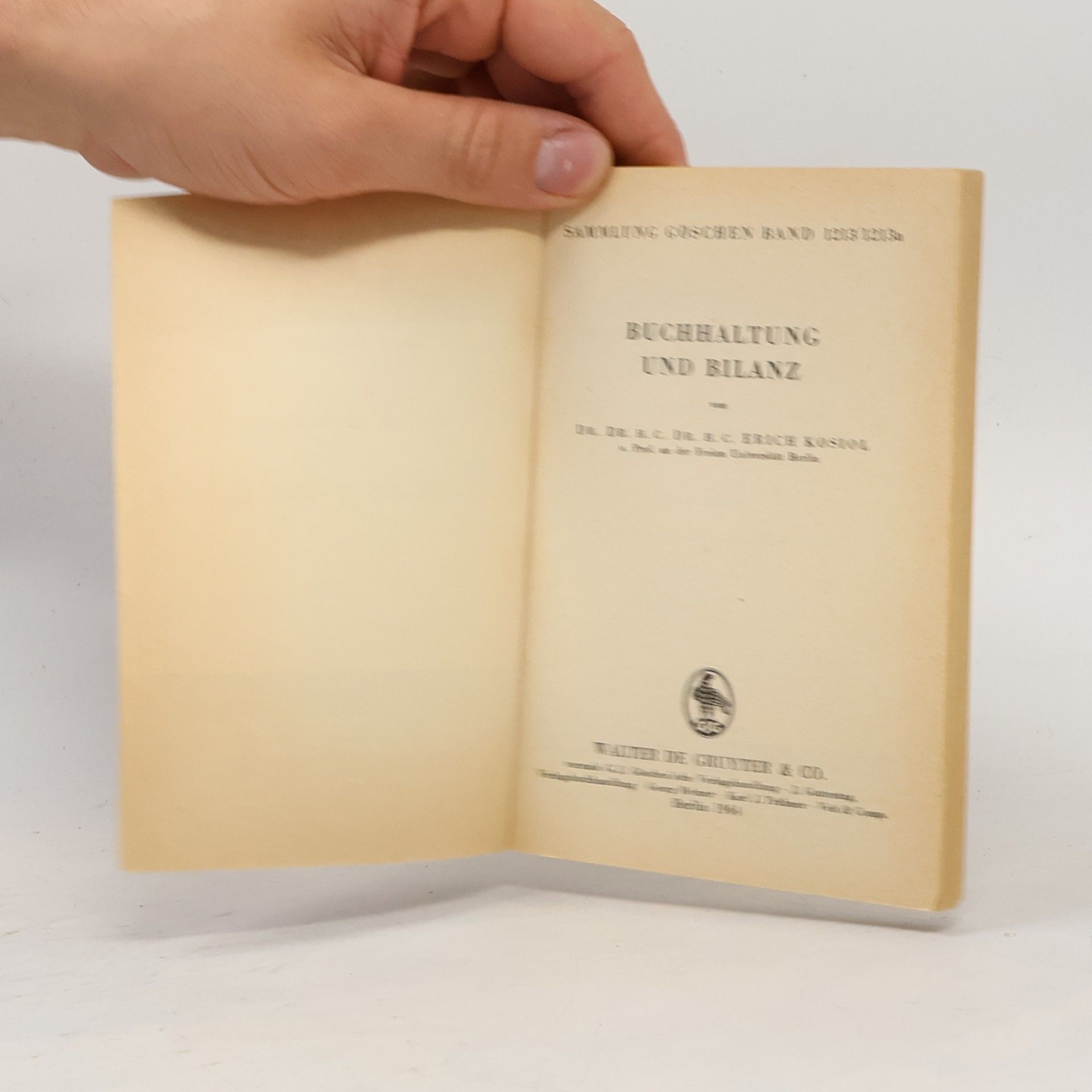 Erich Kosiol Buchhaltung und Bilanz