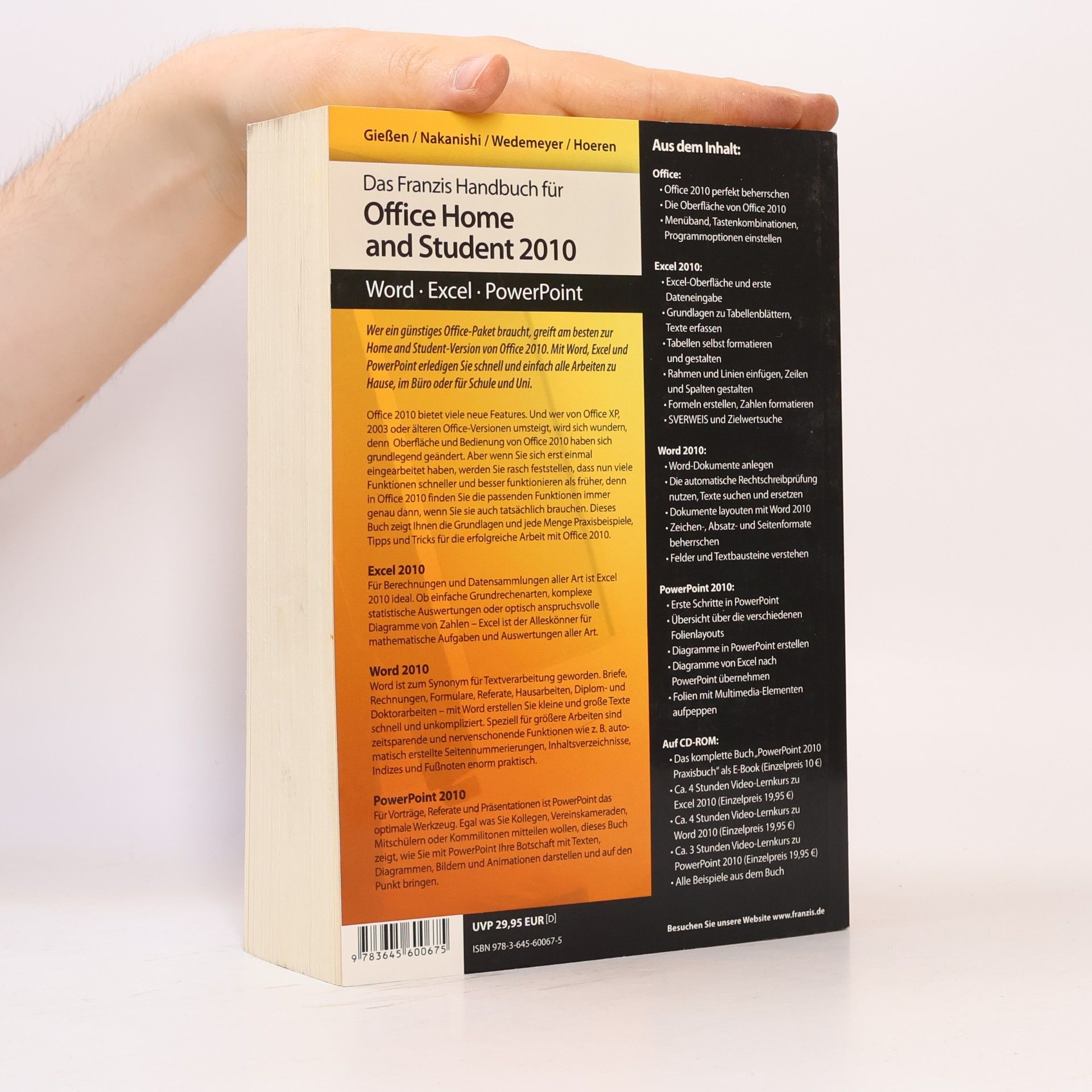 Nakanishi Das große Franzis-Handbuch Office Home and Student 2010