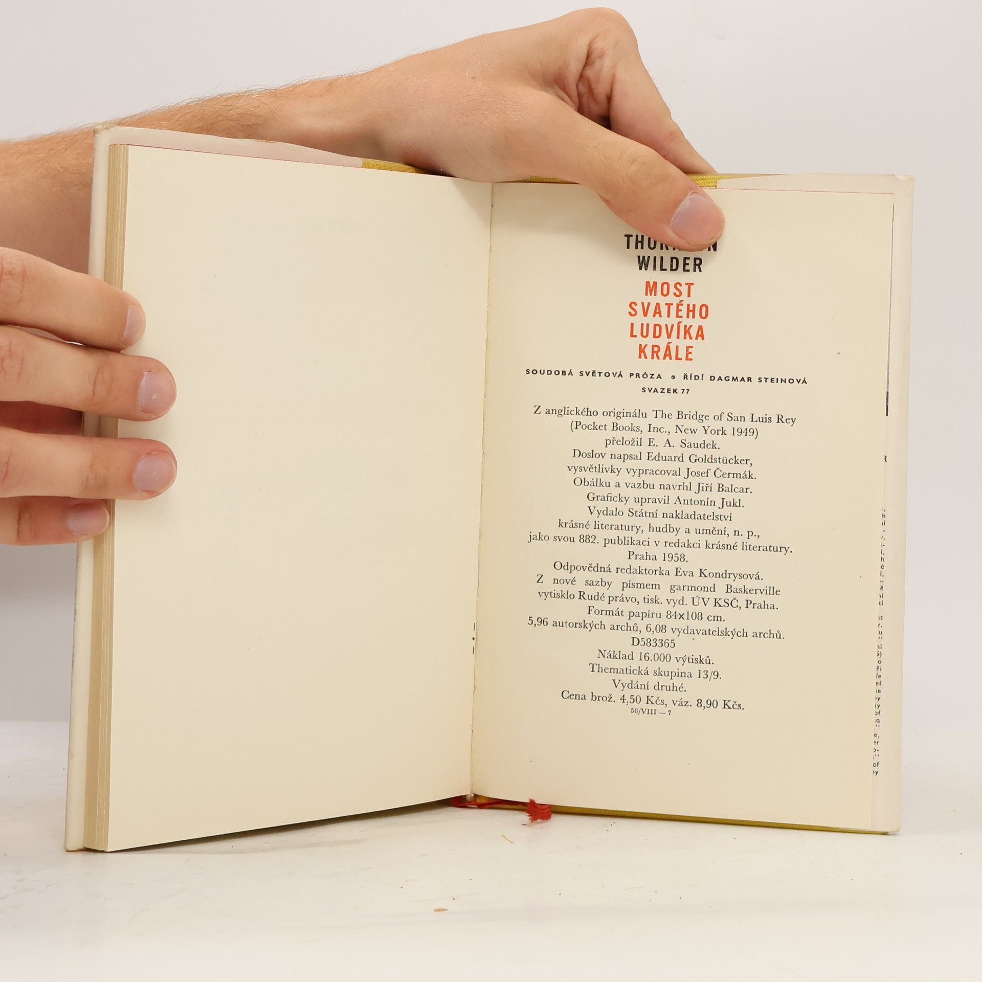 Thornton Wilder Most Svatého Ludvíka krále