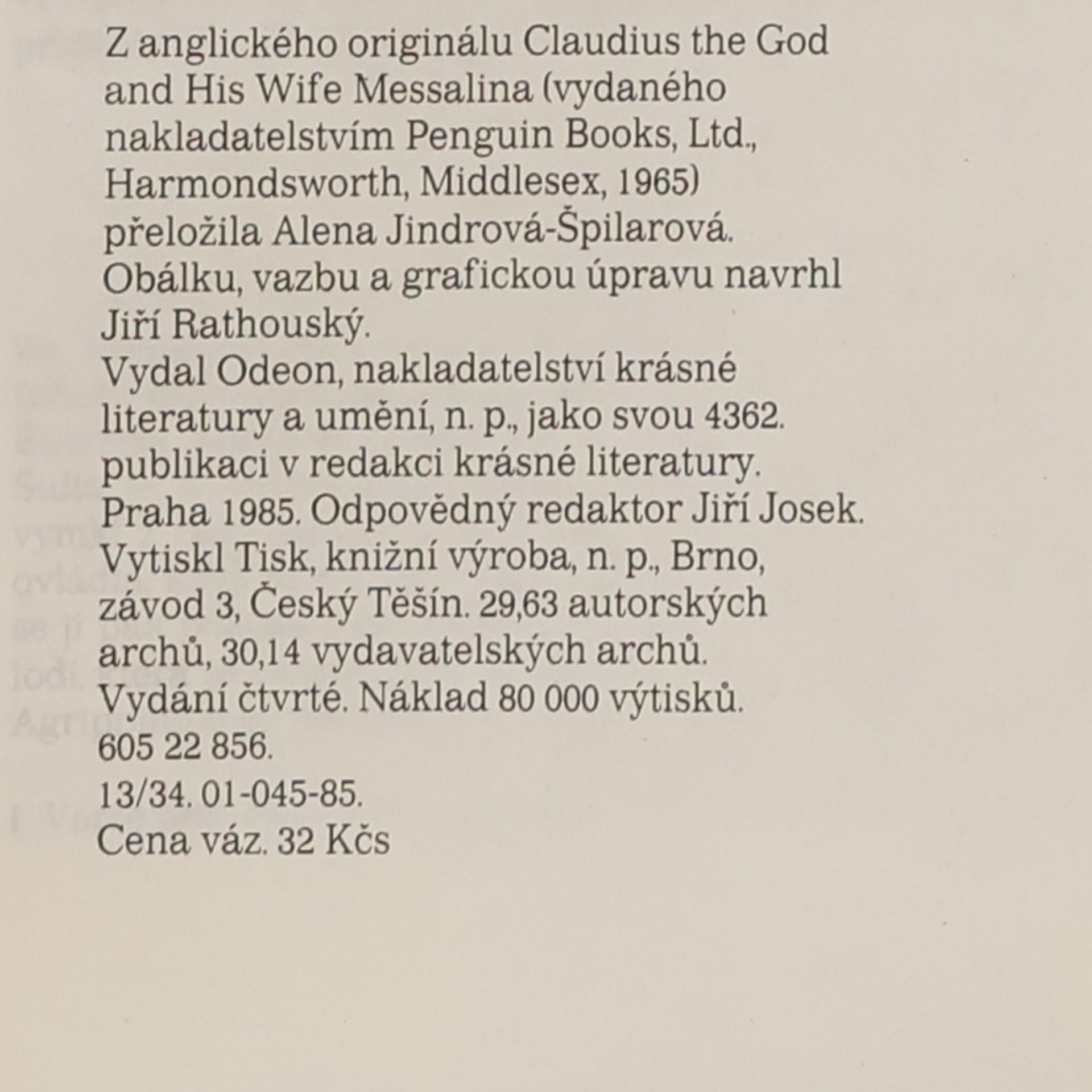 Robert Graves Claudius bůh a jeho žena Messalina