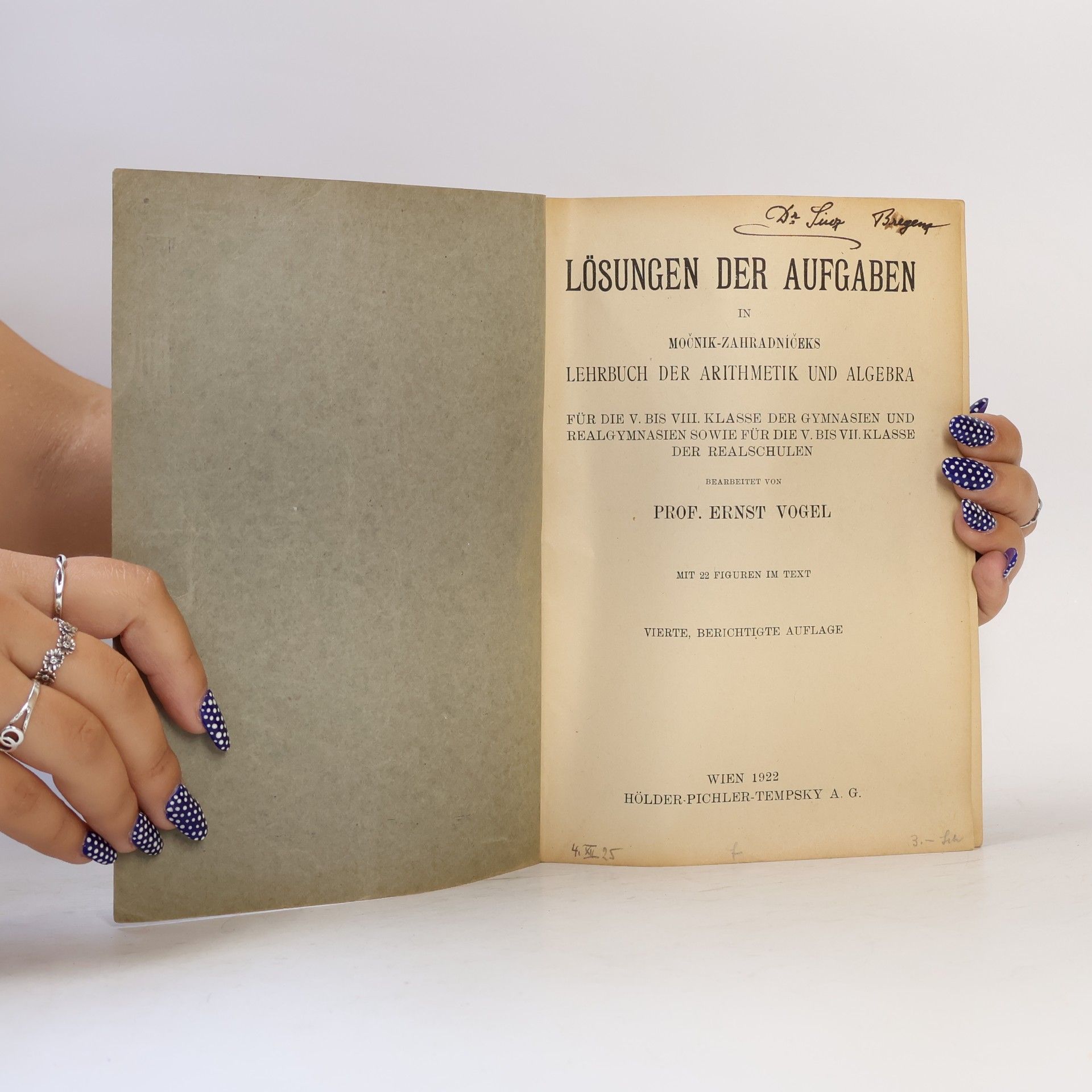 Autorenkollektiv Lösungen der Aufgaben in Močnik-Zahradníčeks Lehrbuch der Arithmetik und Algebra