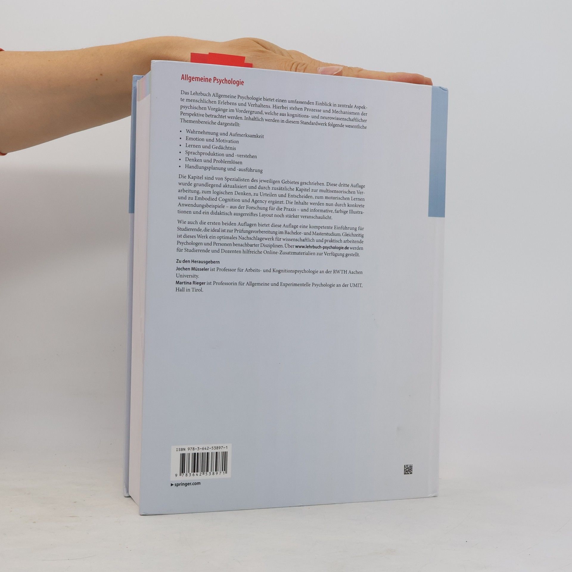 Martin Lay Allgemeine Psychologie: Lehrbuch, 3. Auflage, Extras Online