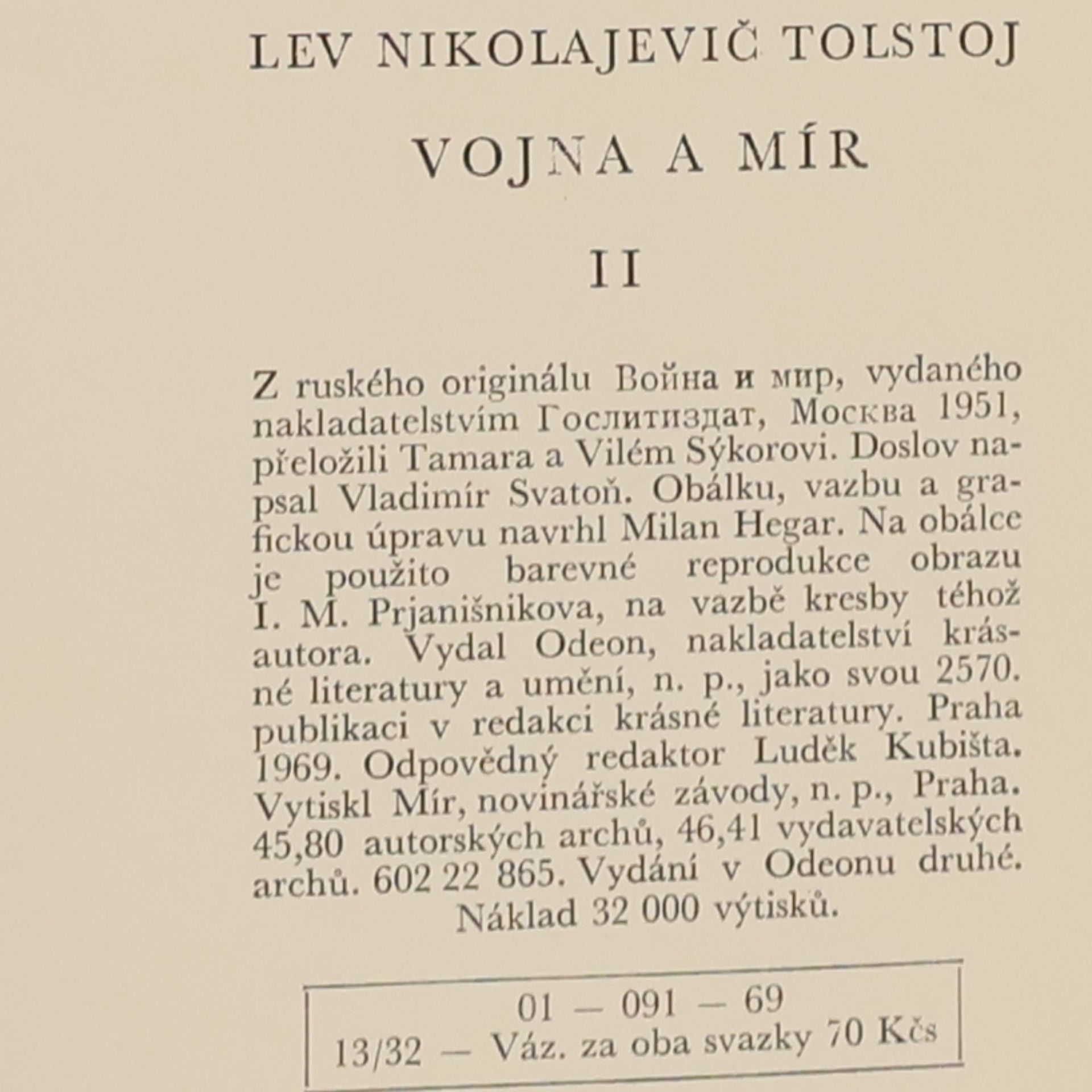 Lew Nikolajewitsch Tolstoi Vojna a mír II