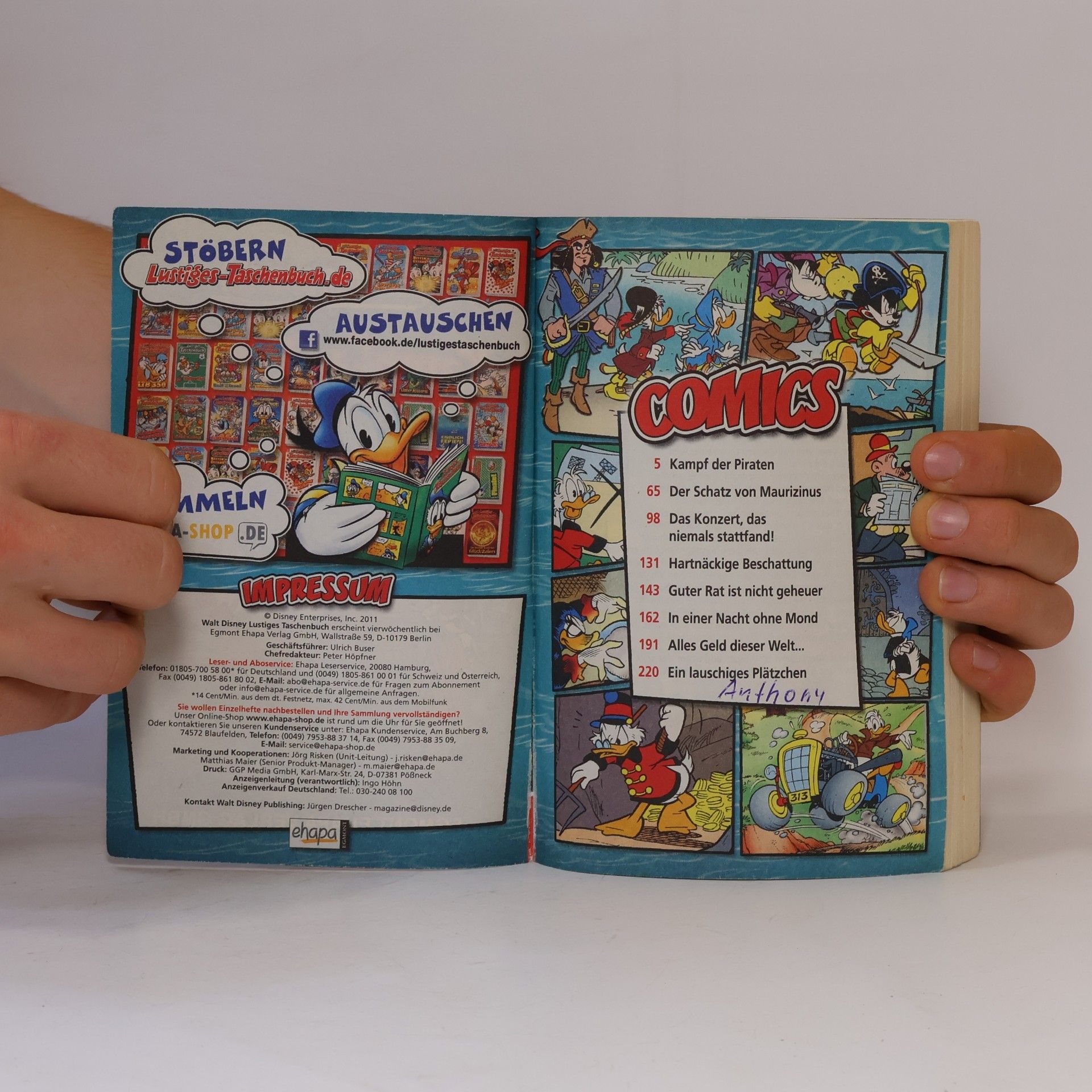 Walt Disney Lustiges Taschenbuch 415. Kampf der Piraten.