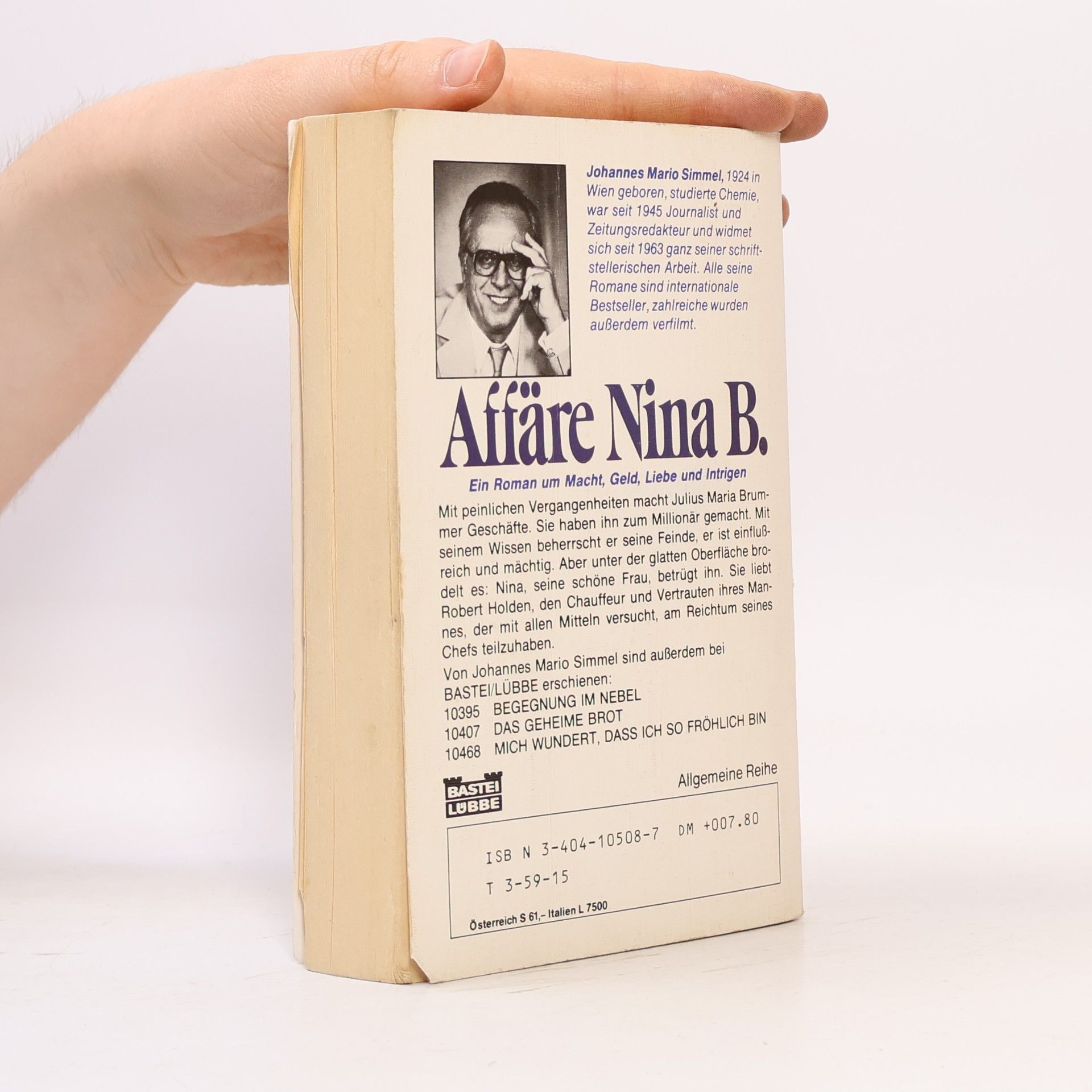 Johannes Mario Simmel Affäre Nina B.