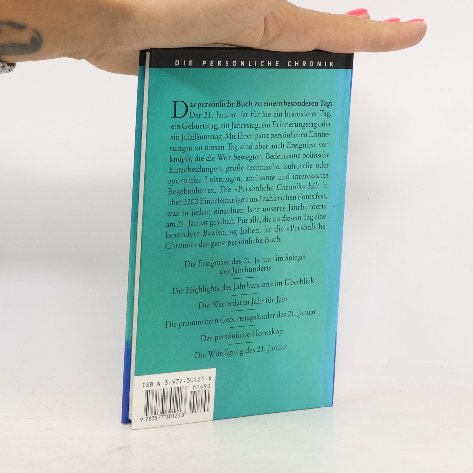 Die Persönliche Chronik, in 366 Bdn., 21. Januar