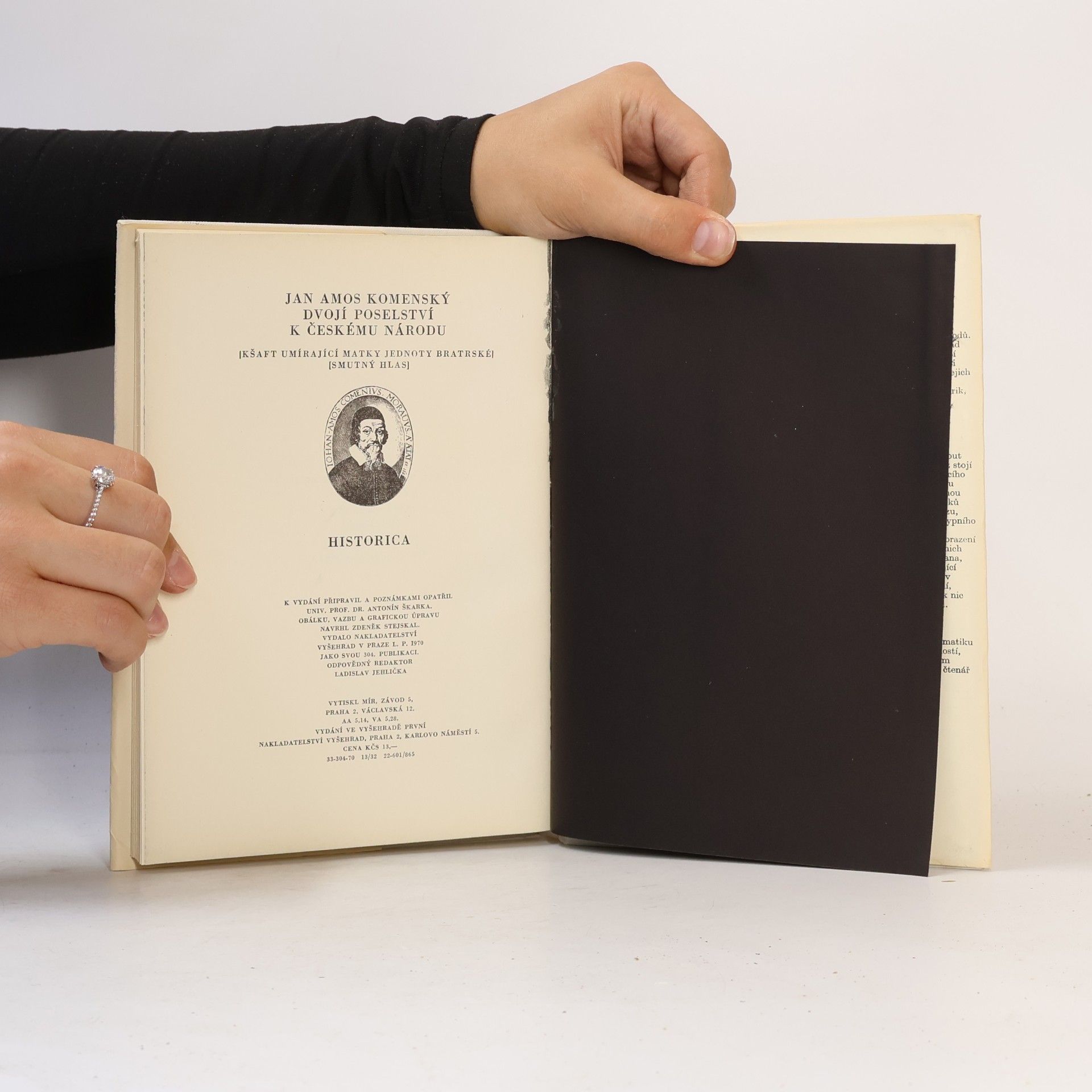Johann Amos Comenius Dvojí poselství k českému národu