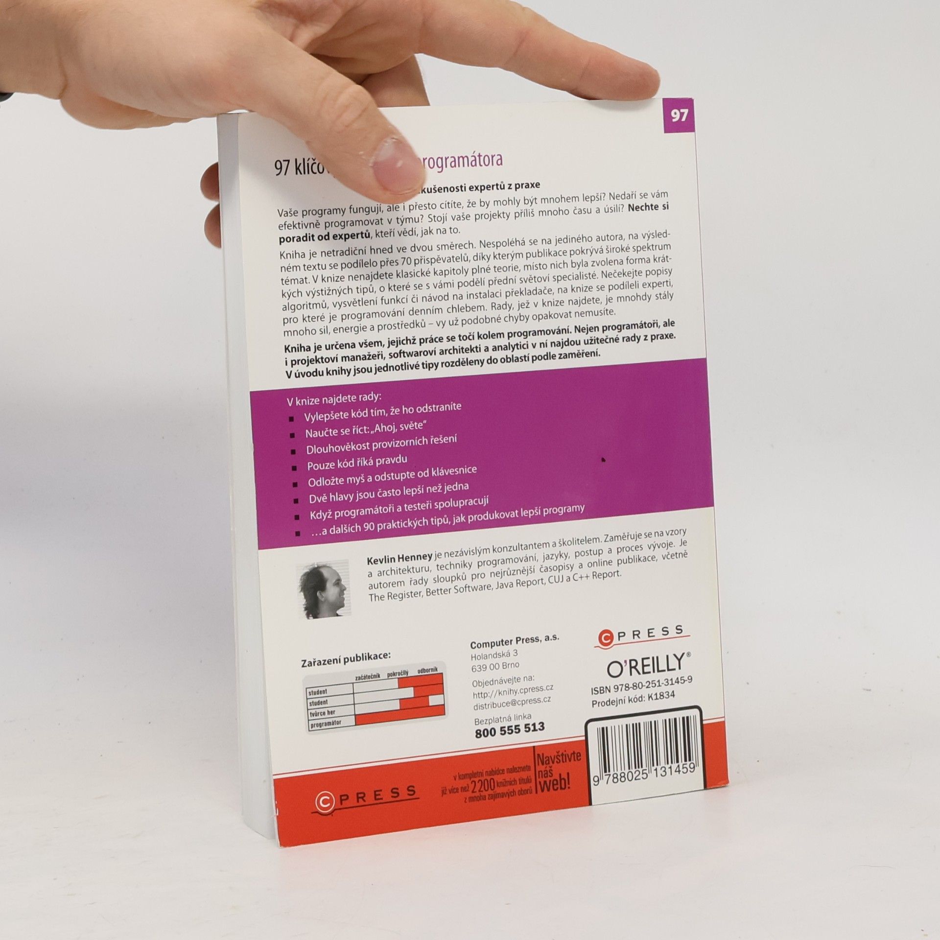Kevlin Henney 97 klíčových znalostí programátora : zkušenosti expertů z praxe