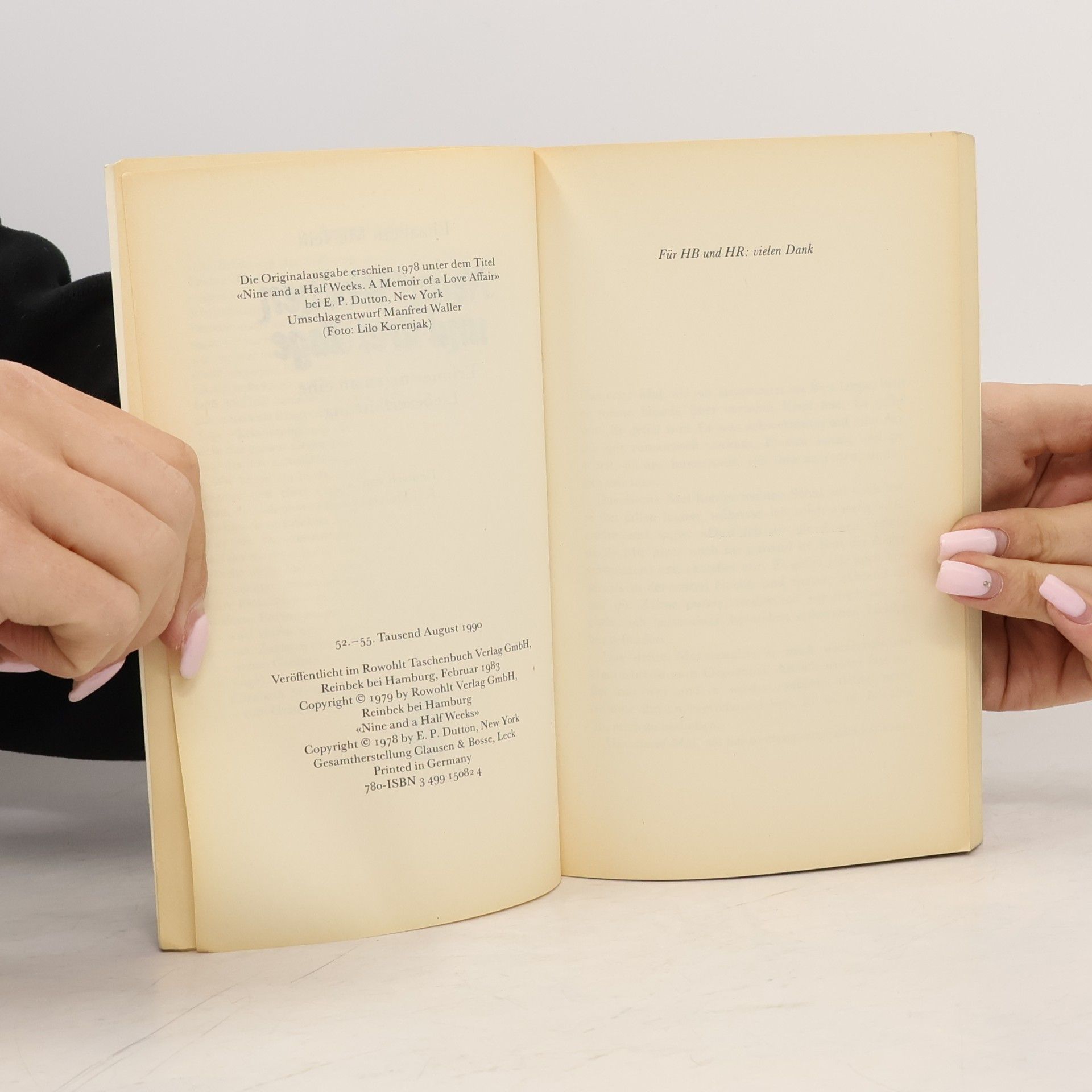 Elizabeth McNeill Neun Wochen und drei Tage. Erinnerungen an e. Liebeserfahrung