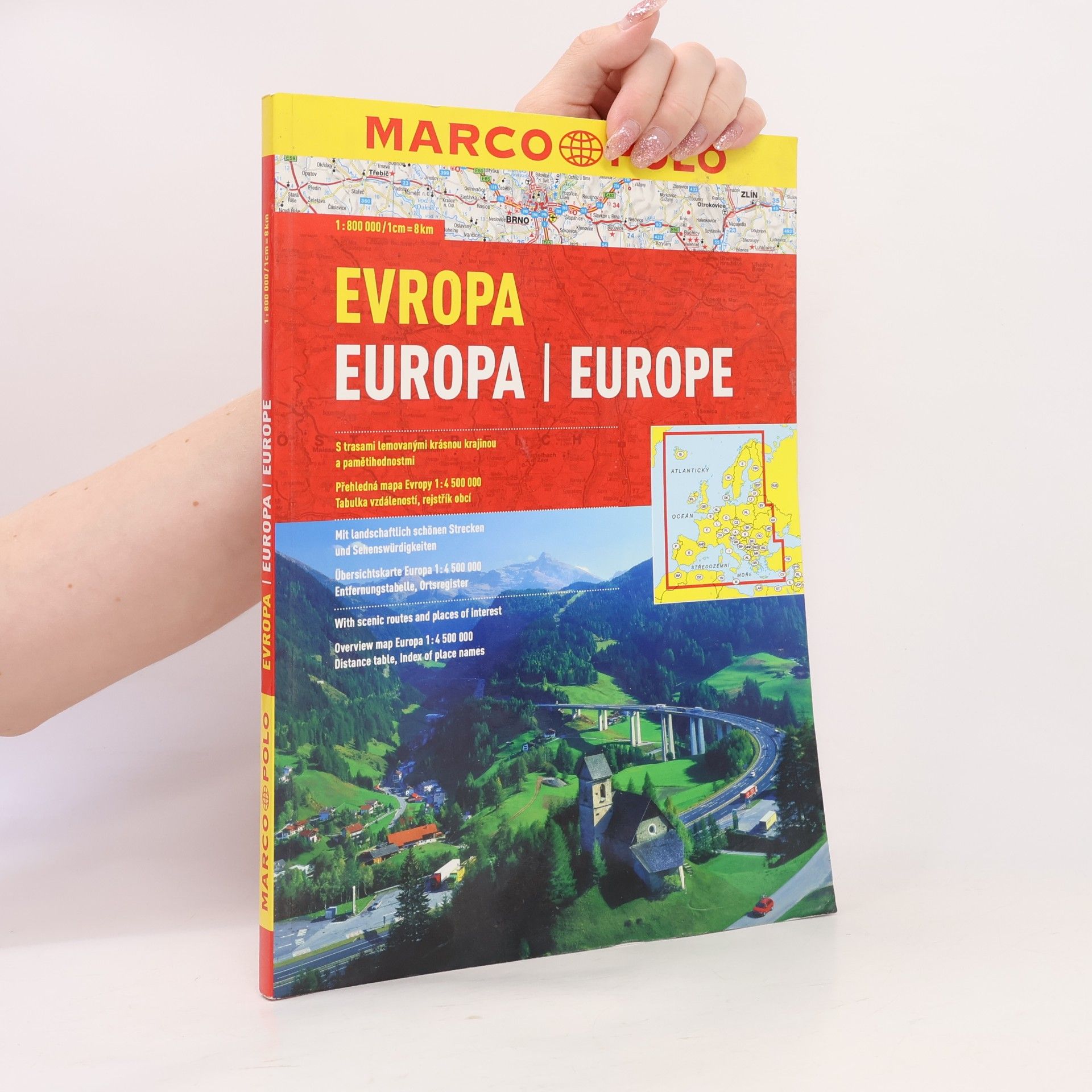 Kolektiv autorů Evropa. Europa Atlas 1:800 000, 1:4 500 000