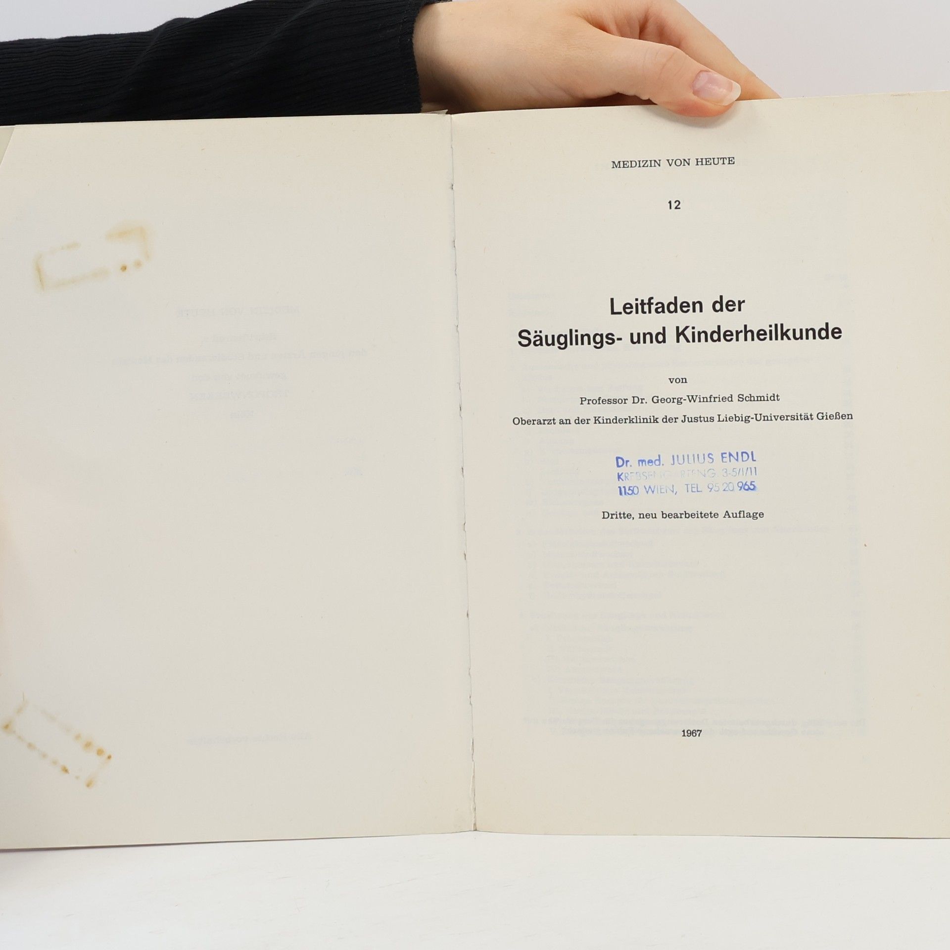 Georg Winfried Schmidt Medizin von heute 12. Leitfaden der Säuglings und Kinderheilkunde