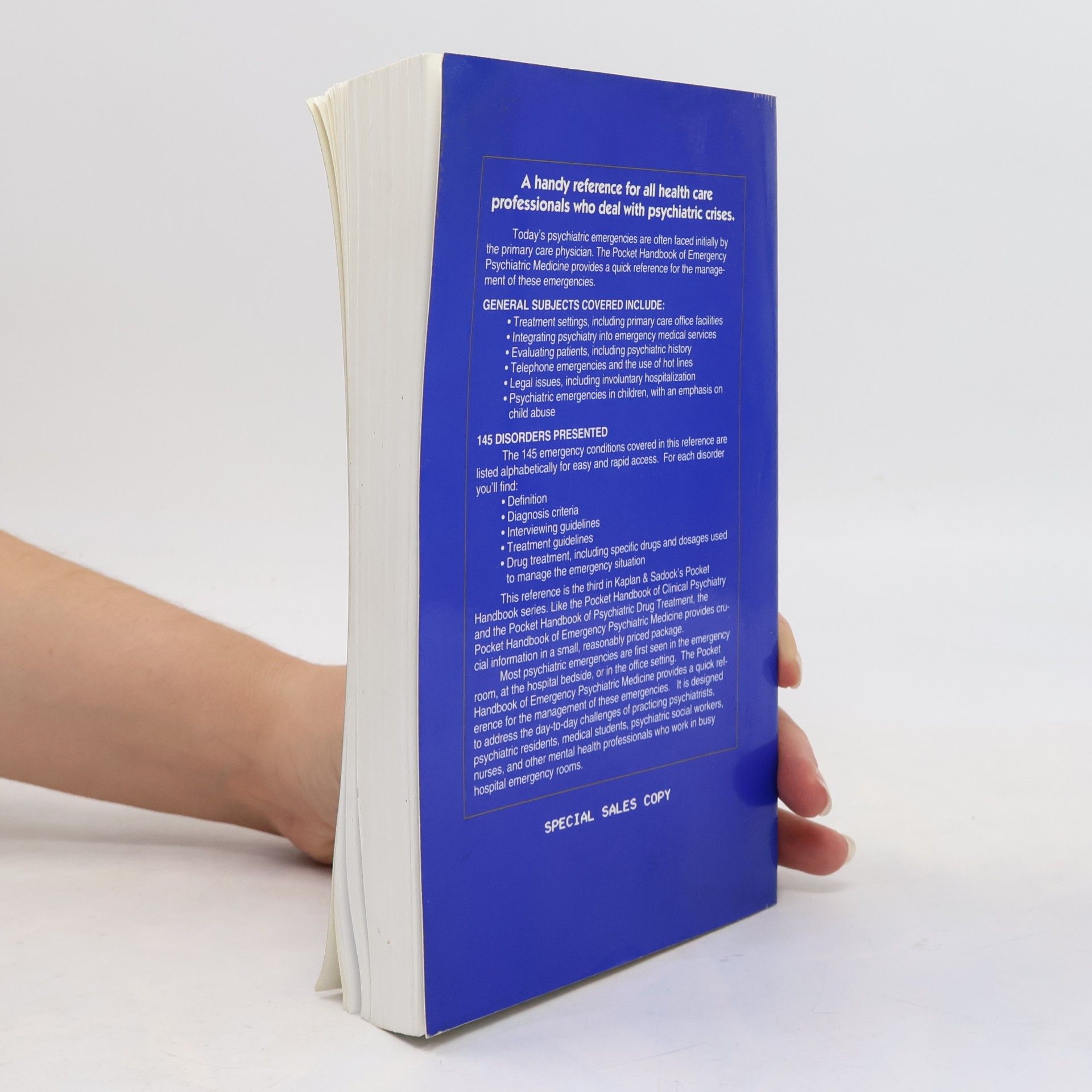 Benjamin J. Sadock Pocket Handbook of Emergency Psychiatric Medicine