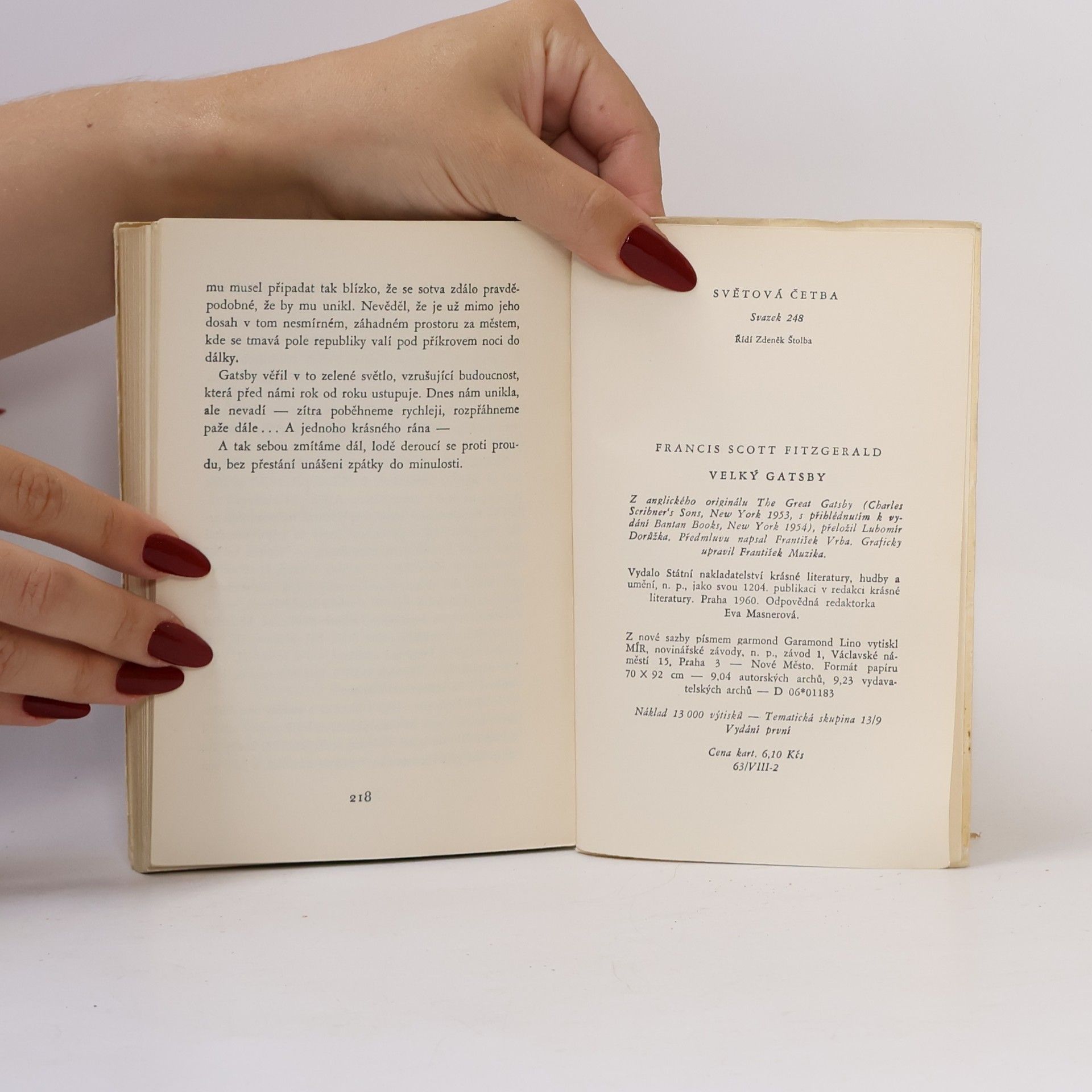 F. Scott Fitzgerald Velký Gatsby