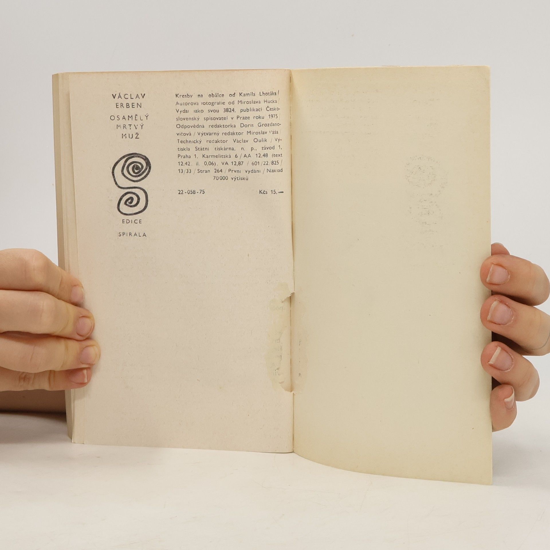 Václav Erben Osamělý mrtvý muž