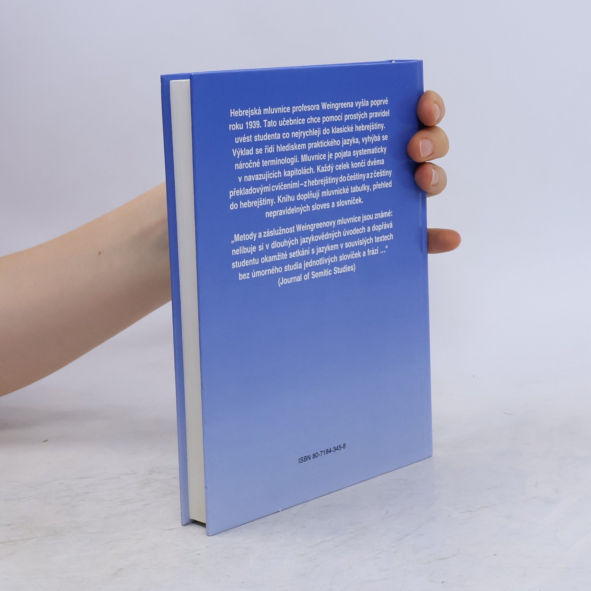 J. Weingreen Učebnice biblické hebrejštiny