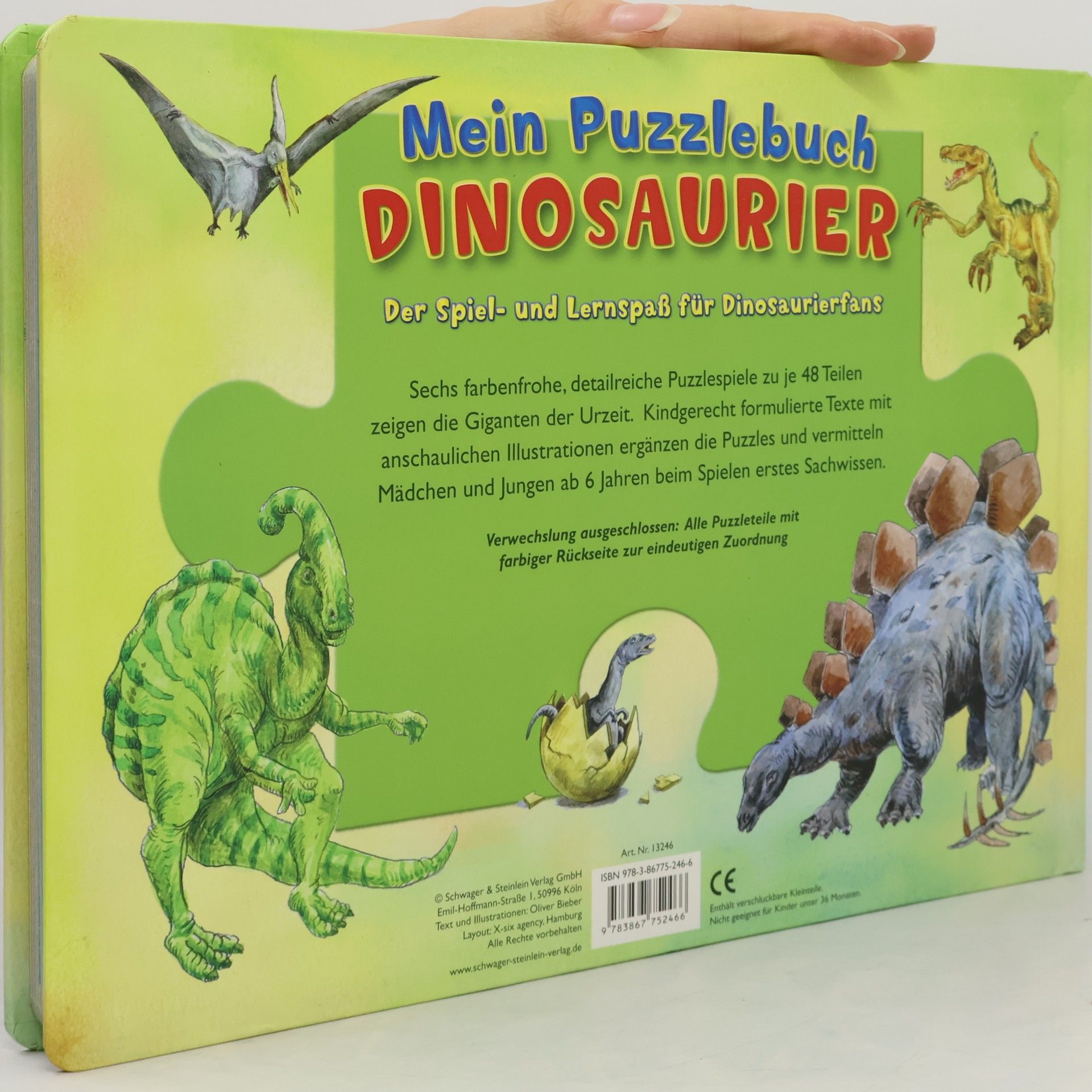 Oliver Schrank-Bieber Mein Puzzlebuch Dinosaurier: Spielspaß mit Lerneffekt. Tolle Infos und & Puzzles mit je 48 Teilen