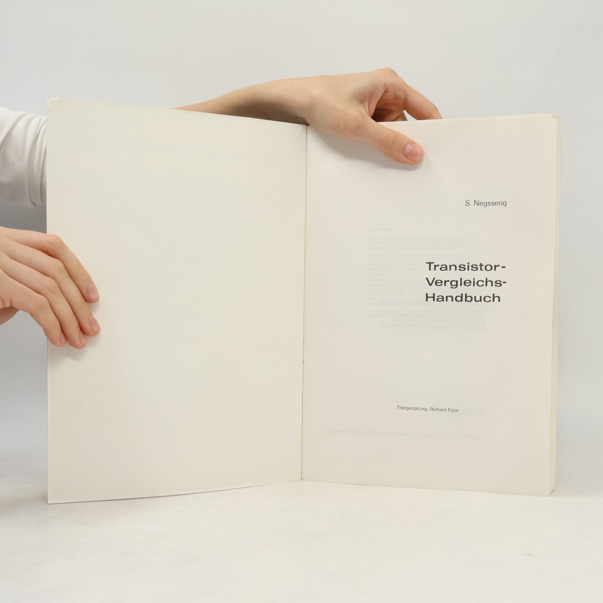 S. Negsseog Transistor-Vergleichshandbuch