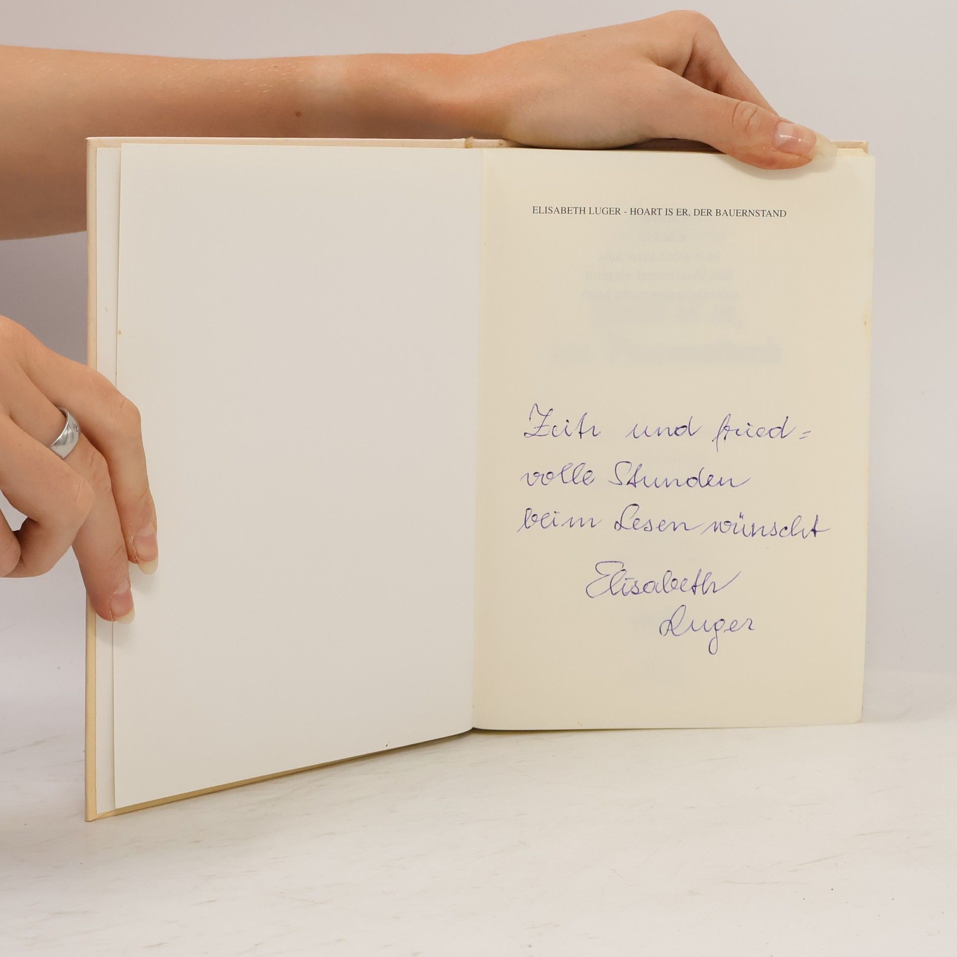 Elisabeth Lüger Hoart is er, der Bauernstand